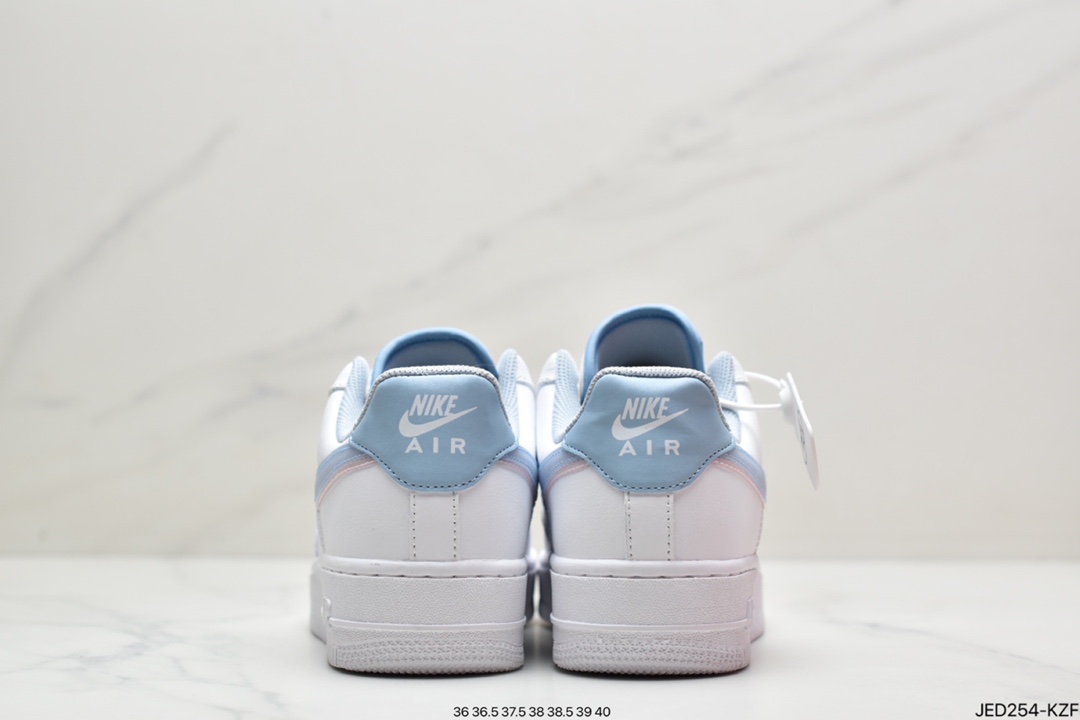 150 耐克Air Force1’ 07 蓝粉双钩原楦头原纸板 CW1574-100