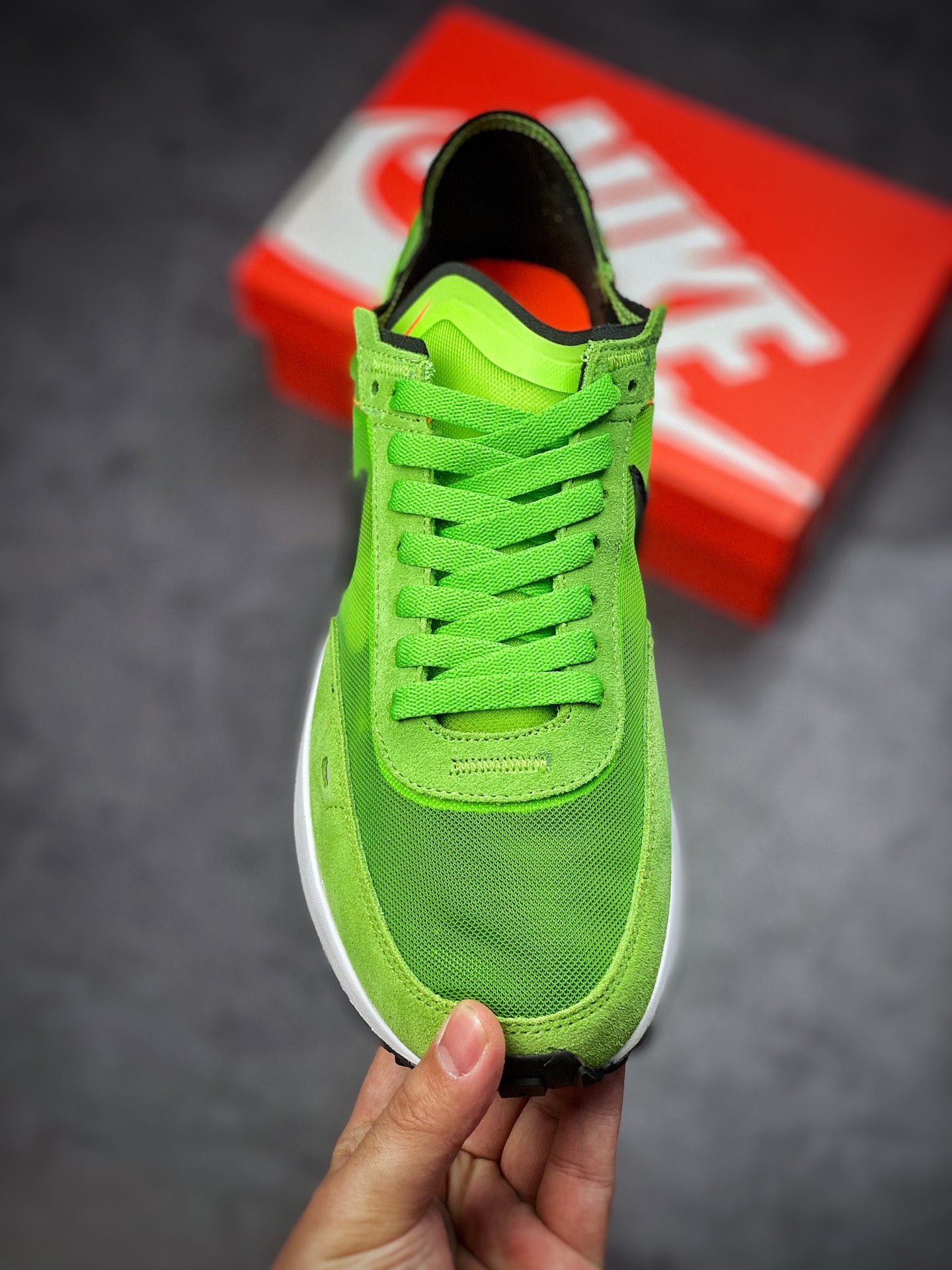 220 Nike Waffle One 复古运动休闲鞋 黑绿 DA7995-300