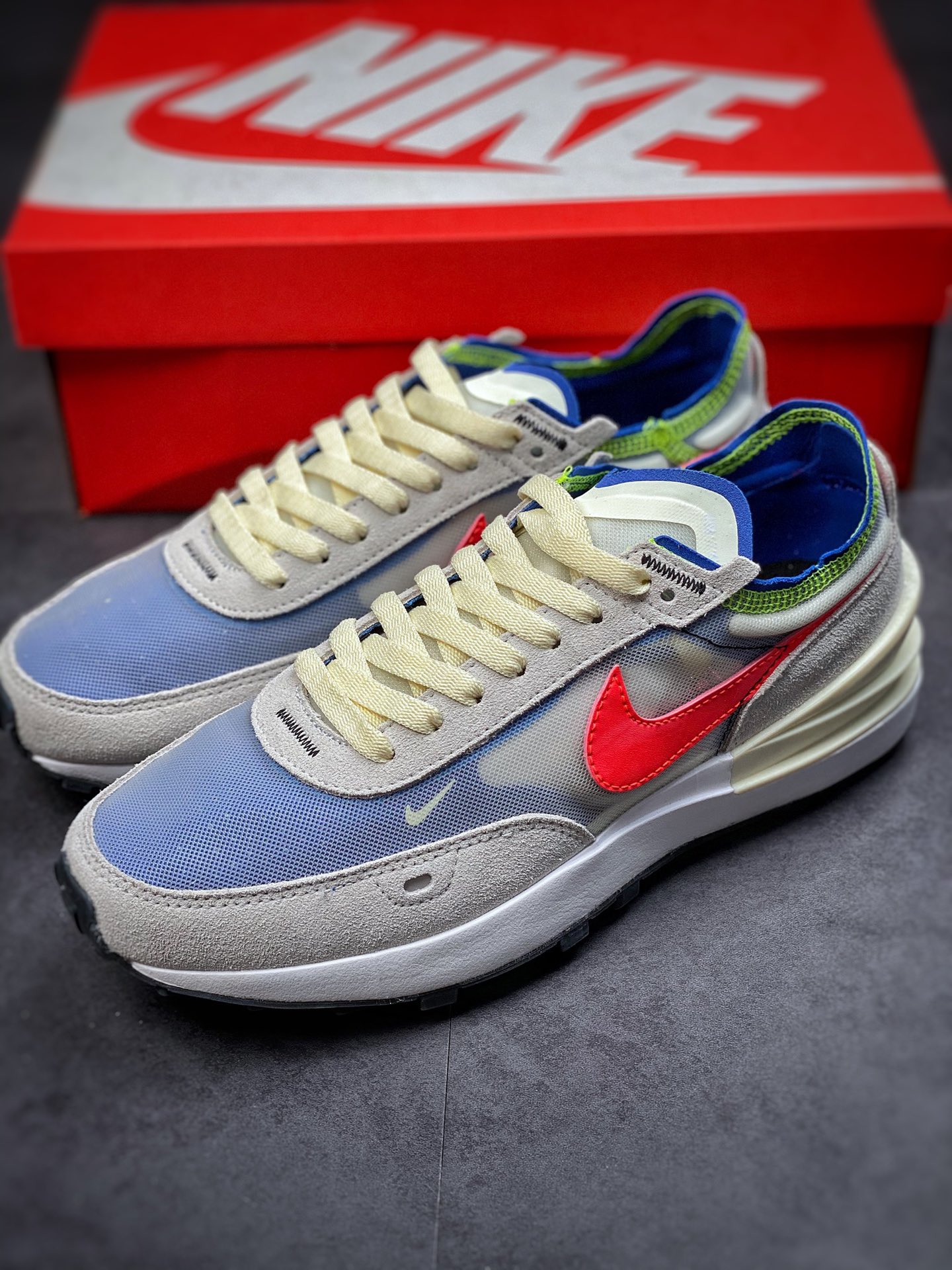 220 Nike Waffle One 复古运动休闲鞋 米蓝橙 DA7995-101