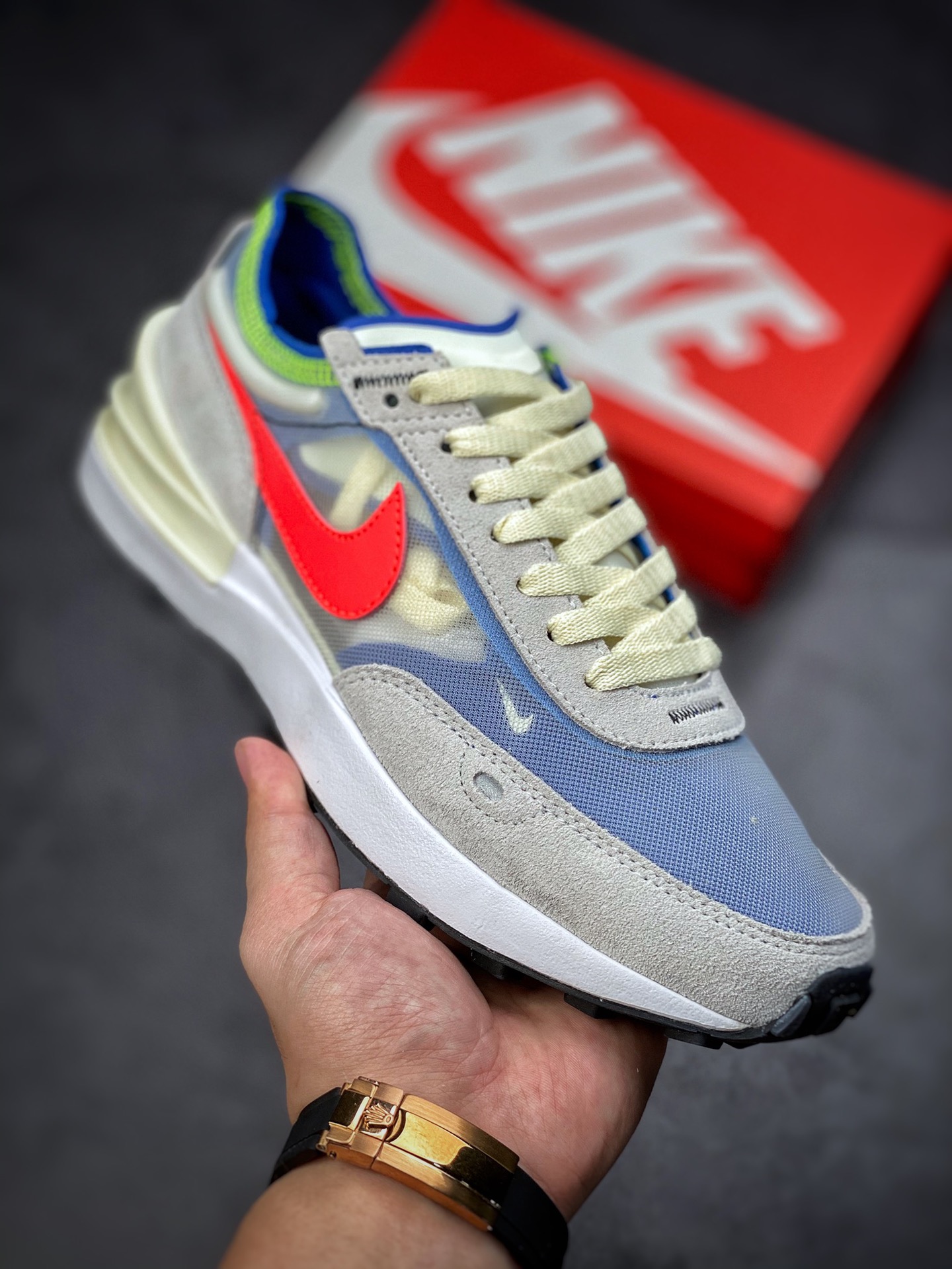 220 Nike Waffle One 复古运动休闲鞋 米蓝橙 DA7995-101