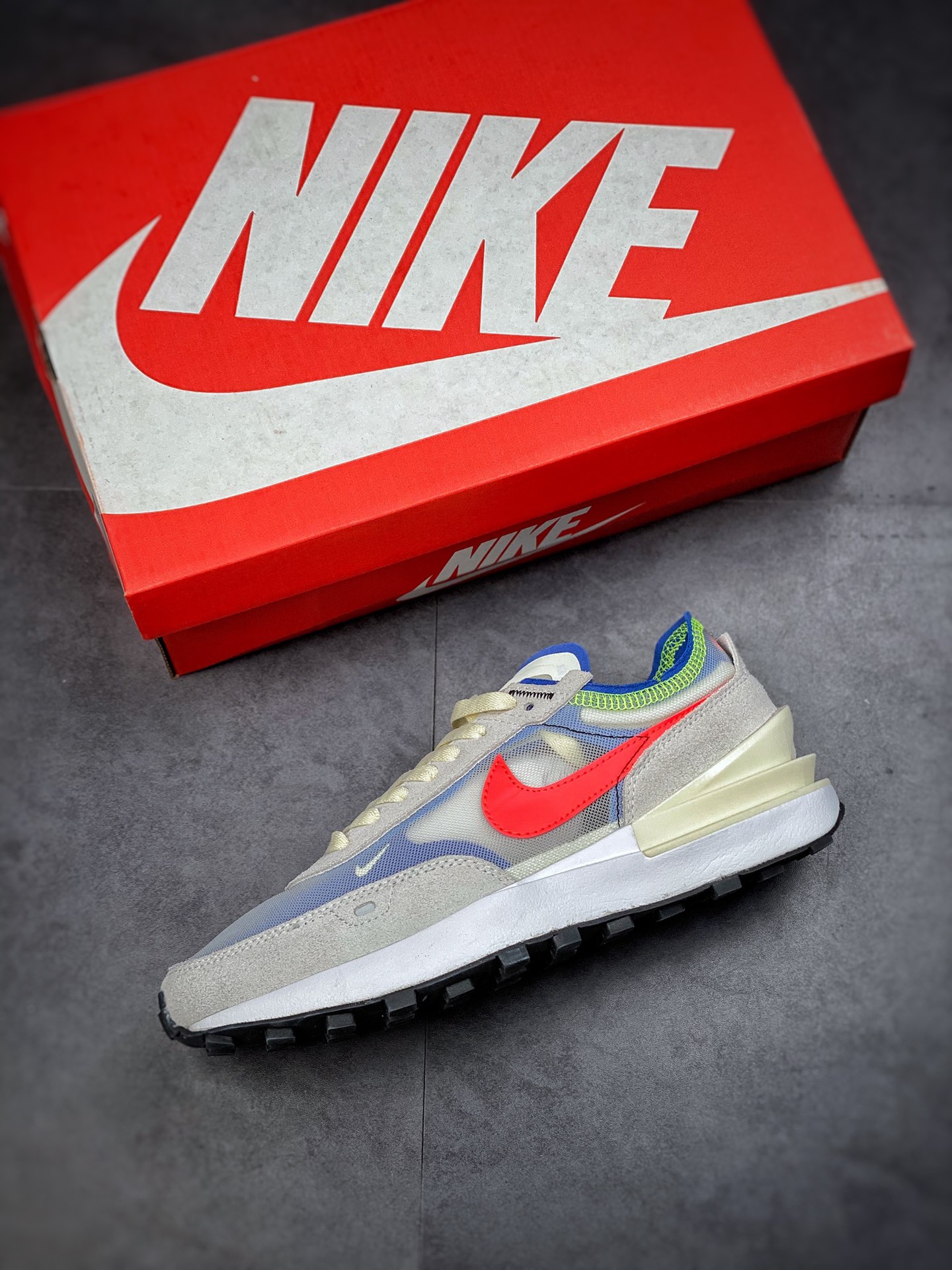 220 Nike Waffle One 复古运动休闲鞋 米蓝橙 DA7995-101