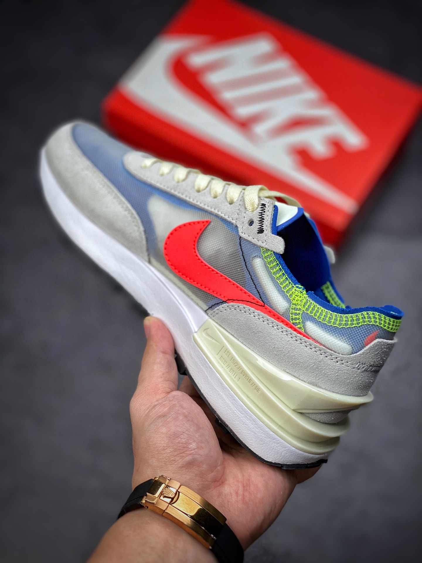 220 Nike Waffle One 复古运动休闲鞋 米蓝橙 DA7995-101