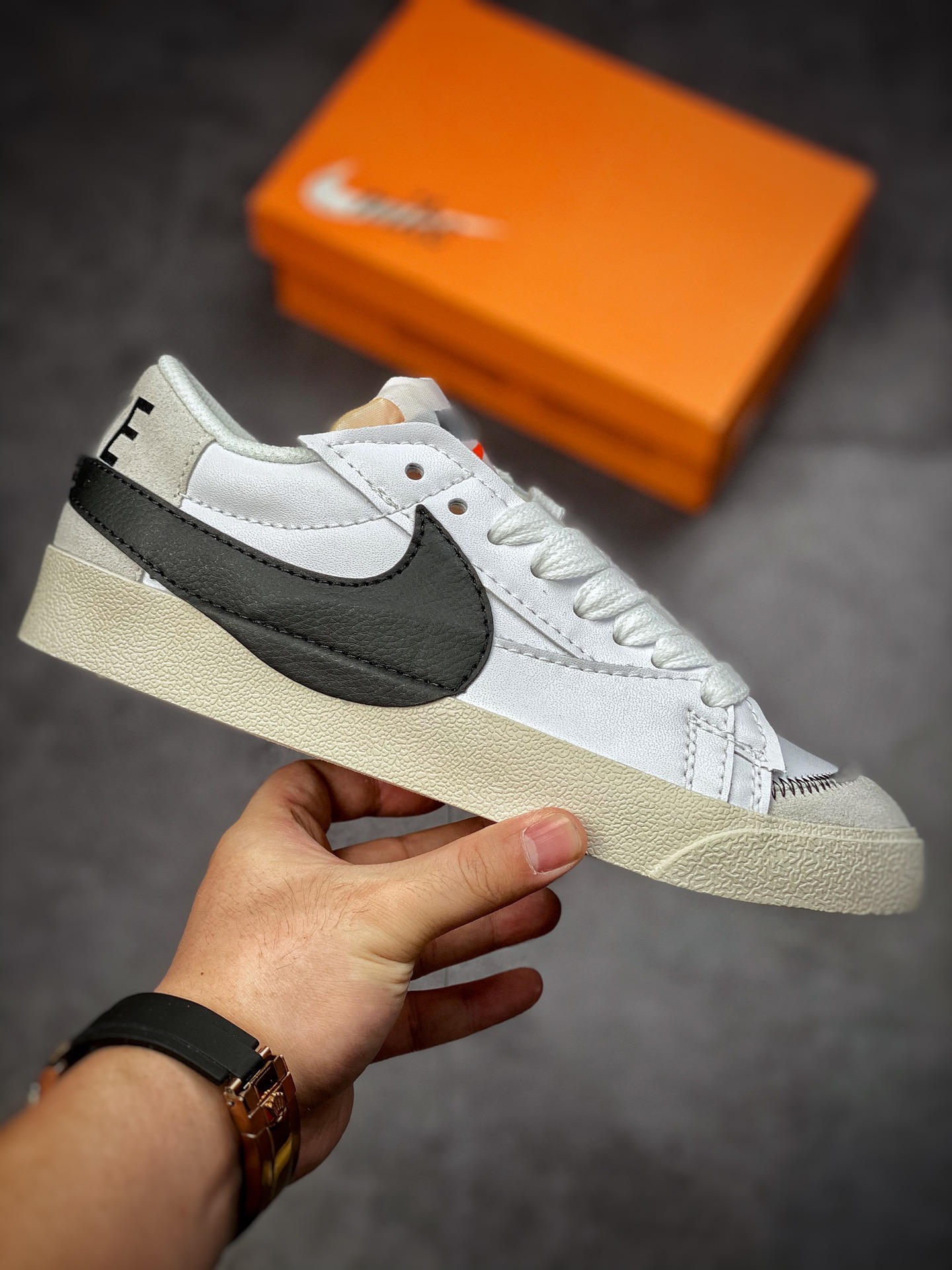 150 Nike Blazer Low’77 Jumbo 白灰黑 经典百搭低帮板鞋 DQ1470-101