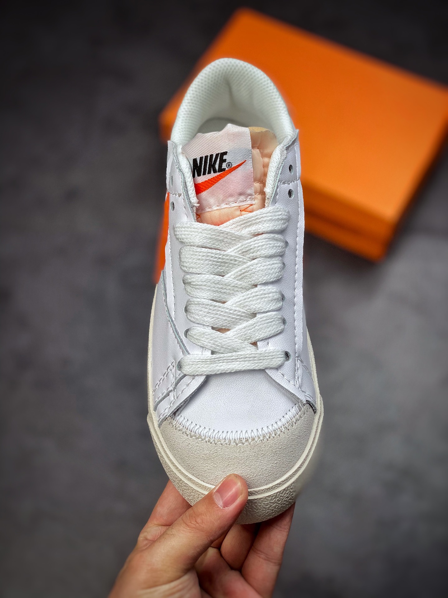 150 Nike Blazer Low’77 Jumbo 白灰橙 经典百搭低帮开拓者休闲运动板鞋DN2158-100