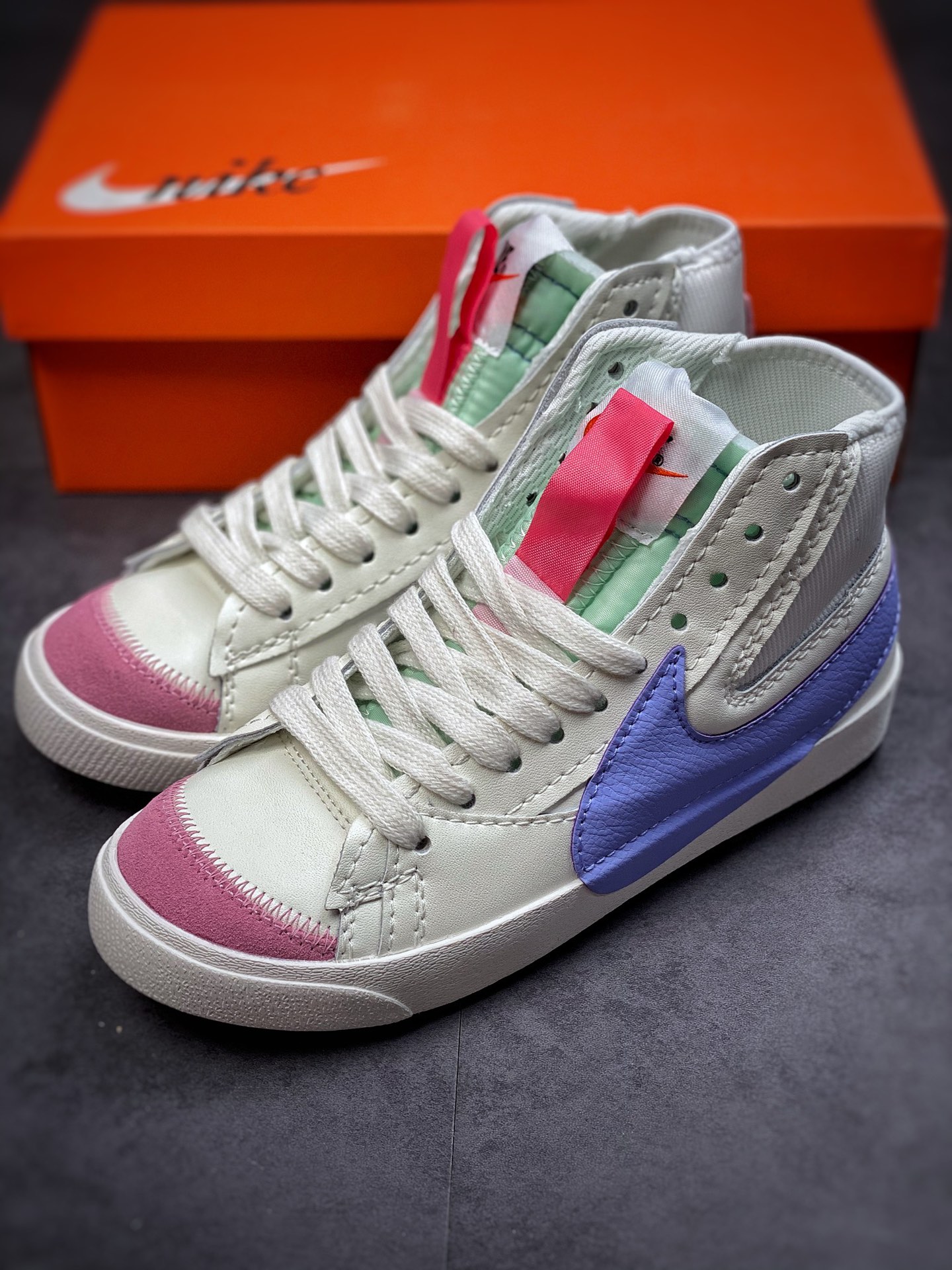 160 Nike Blazer Mid’77 Jumbo 白紫粉 经典百搭低帮开拓者休闲运动板鞋 DO8909-167