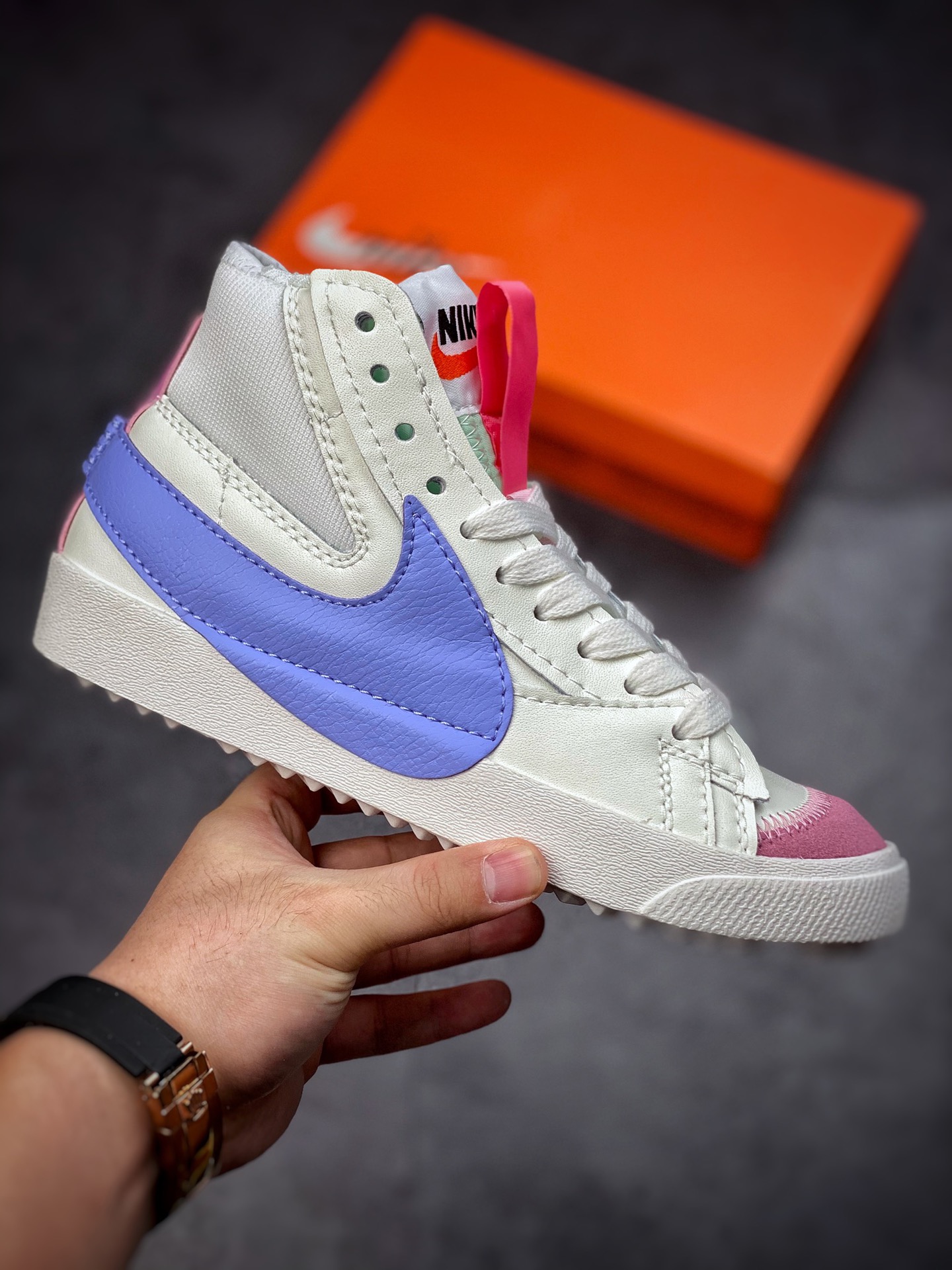 160 Nike Blazer Mid’77 Jumbo 白紫粉 经典百搭低帮开拓者休闲运动板鞋 DO8909-167