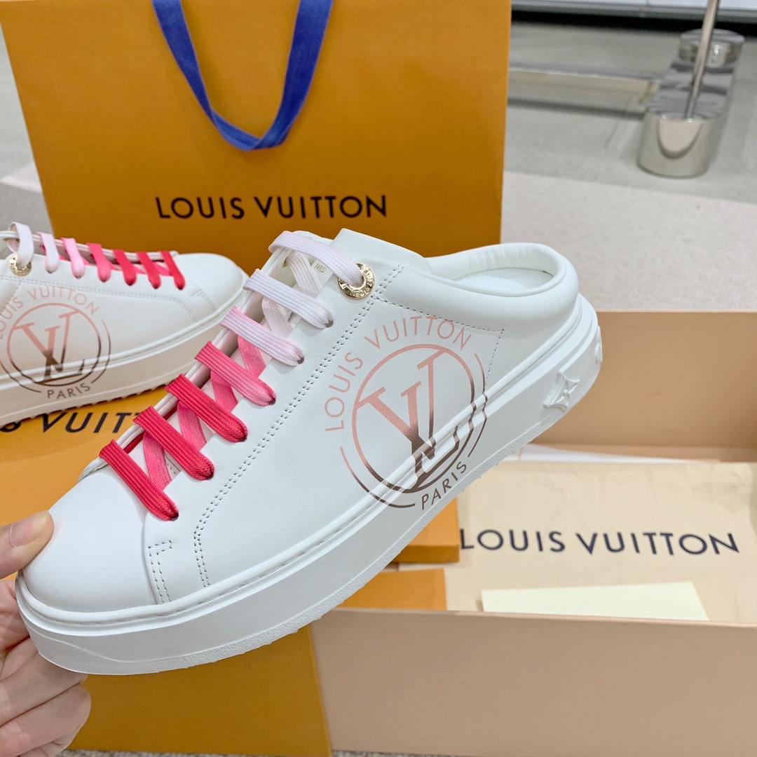 Giày Nữ Louis Vuitton Time Out Trainers White 1AADMT  LUXITY