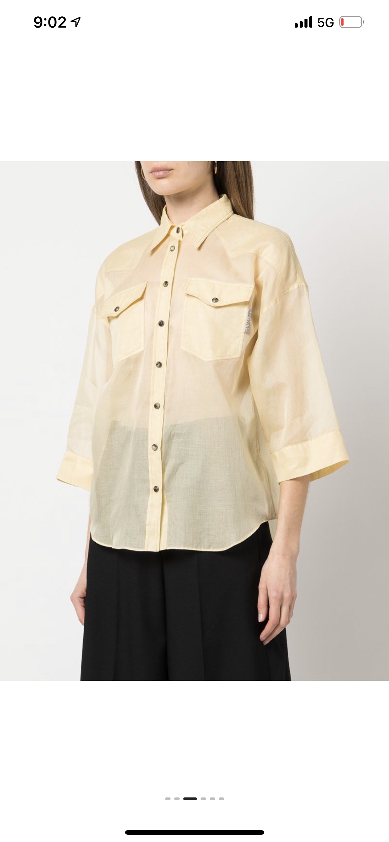 Camisa Ligera de Algodón con Bolsillos para Mujer