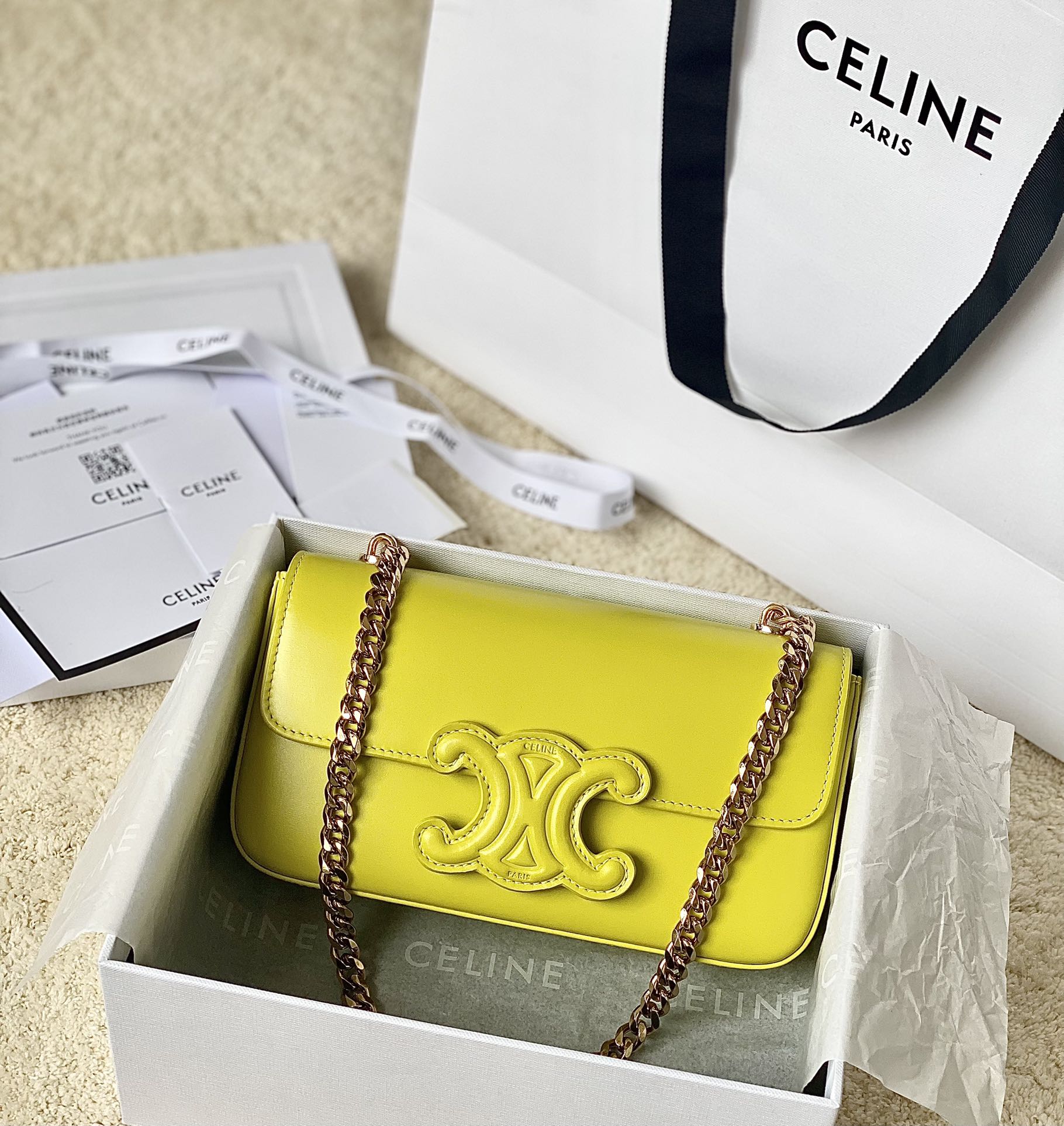 CELINE赛琳CUIR TRIOMPHE 凯旋门链条肩背包199242