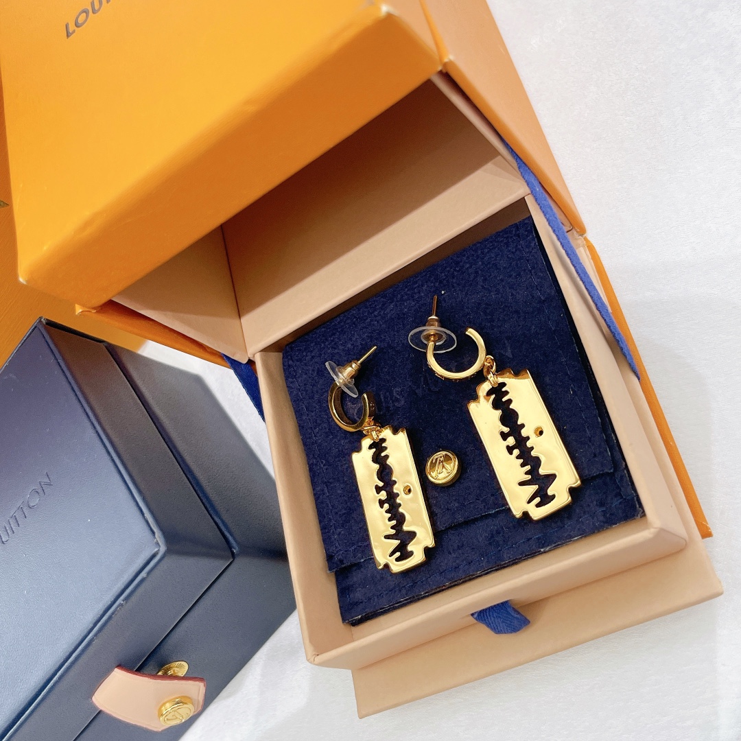 Louis Vuitton Jewelry Earring Openwork 925 Silver Fashion