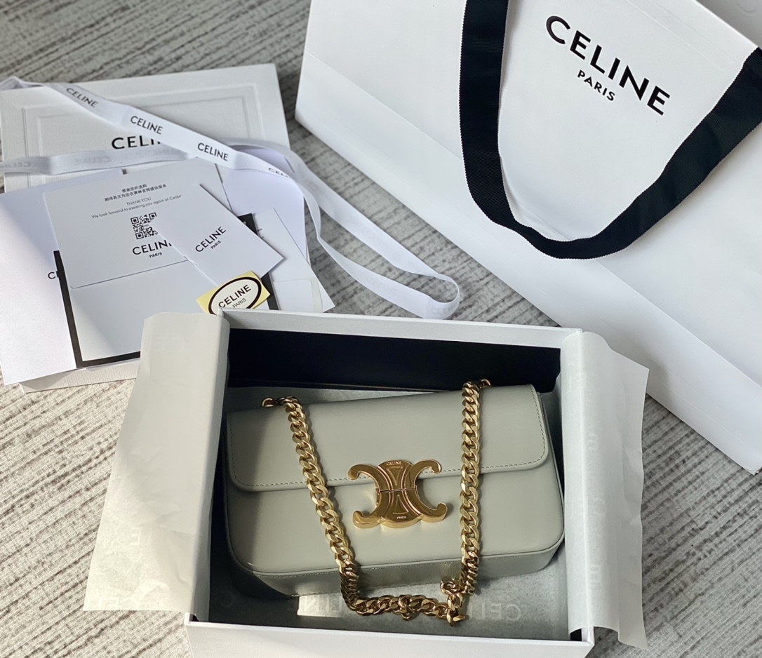 CELINE 秀场新品 最新经典款链条腋下包 197992灰