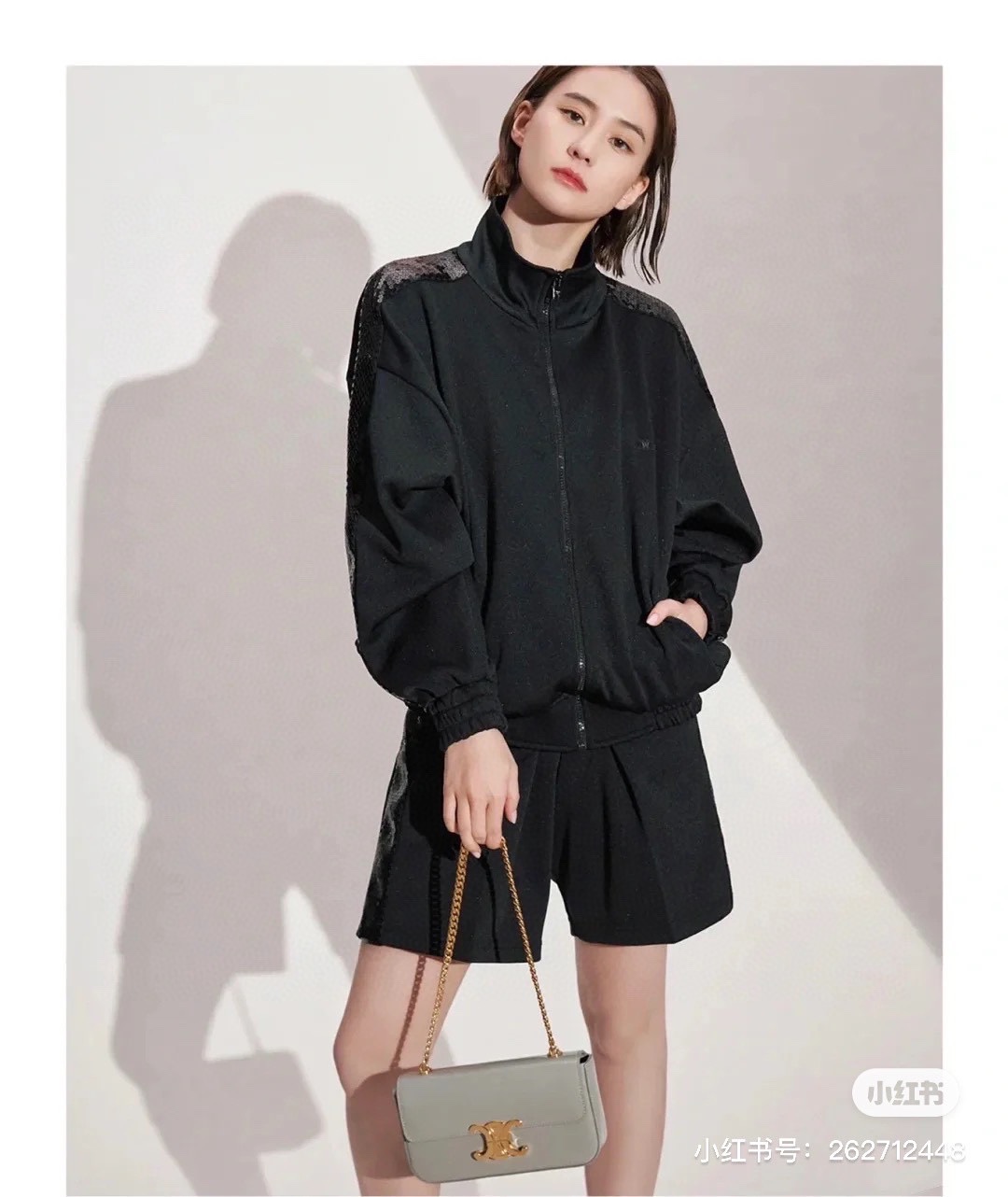 CELINE 秀场新品 最新经典款链条腋下包 197992灰