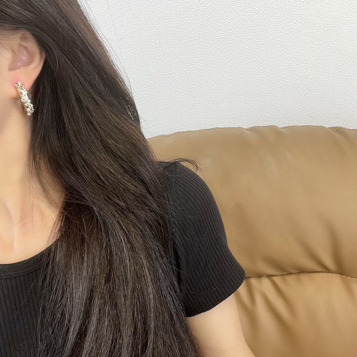 新款☑️CHANEL香奈儿双c山茶花耳钉耳环