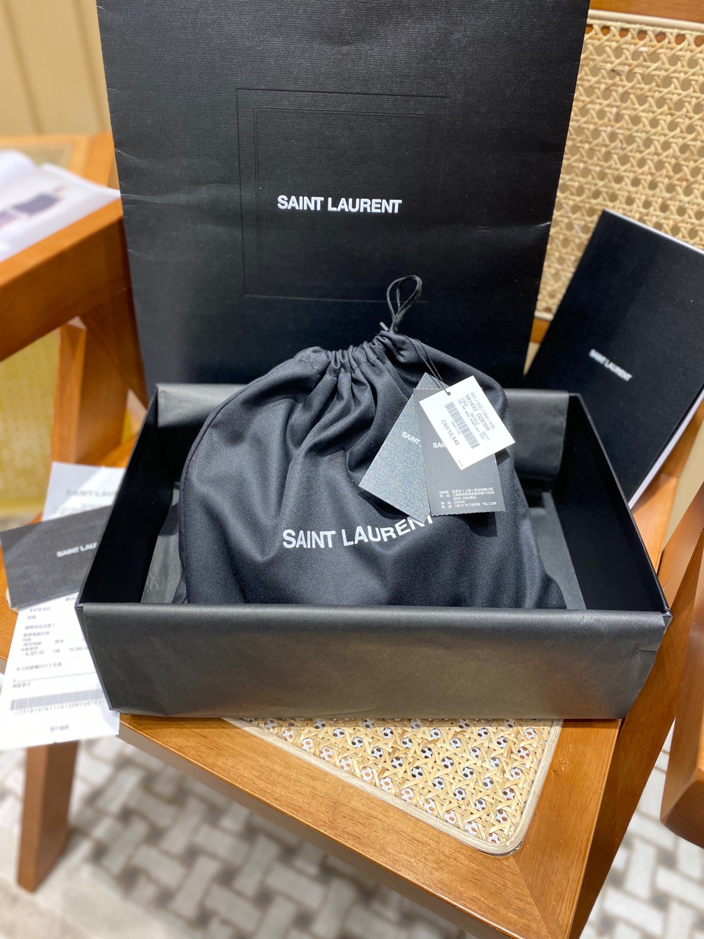 Saint laurent Ysl 专柜新款云朵型腋下链条包 681632黑色银扣