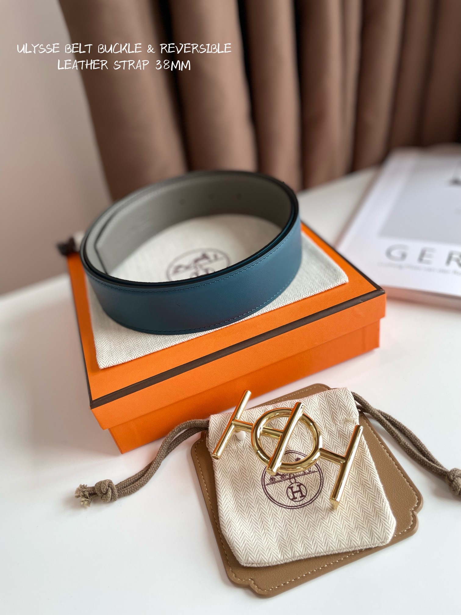 爱马仕 Hermès 奢华工坊高定皮带腰带配饰 #38859B8B 2