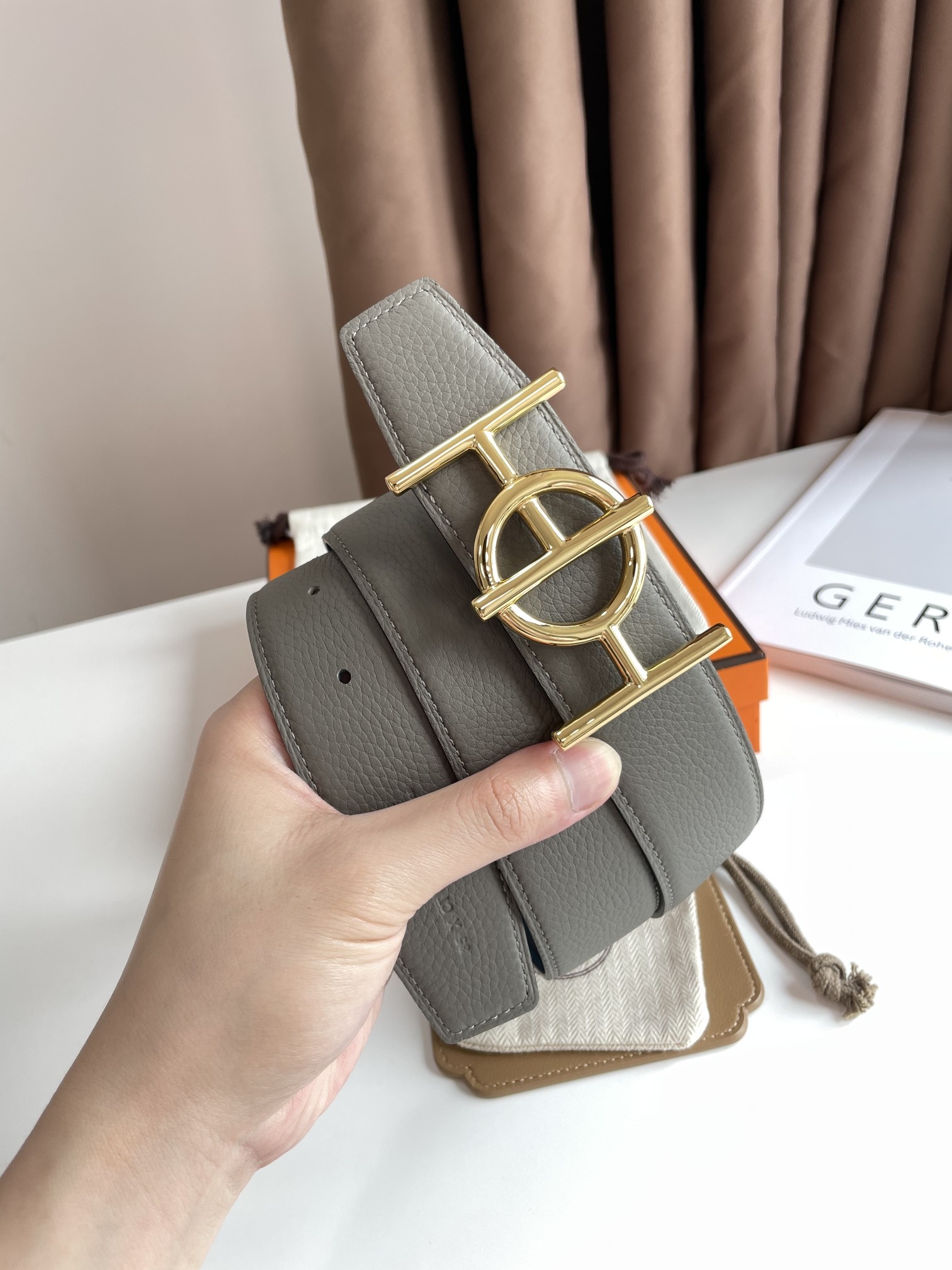 爱马仕 Hermès 奢华工坊高定皮带腰带配饰 #38859B8B 6