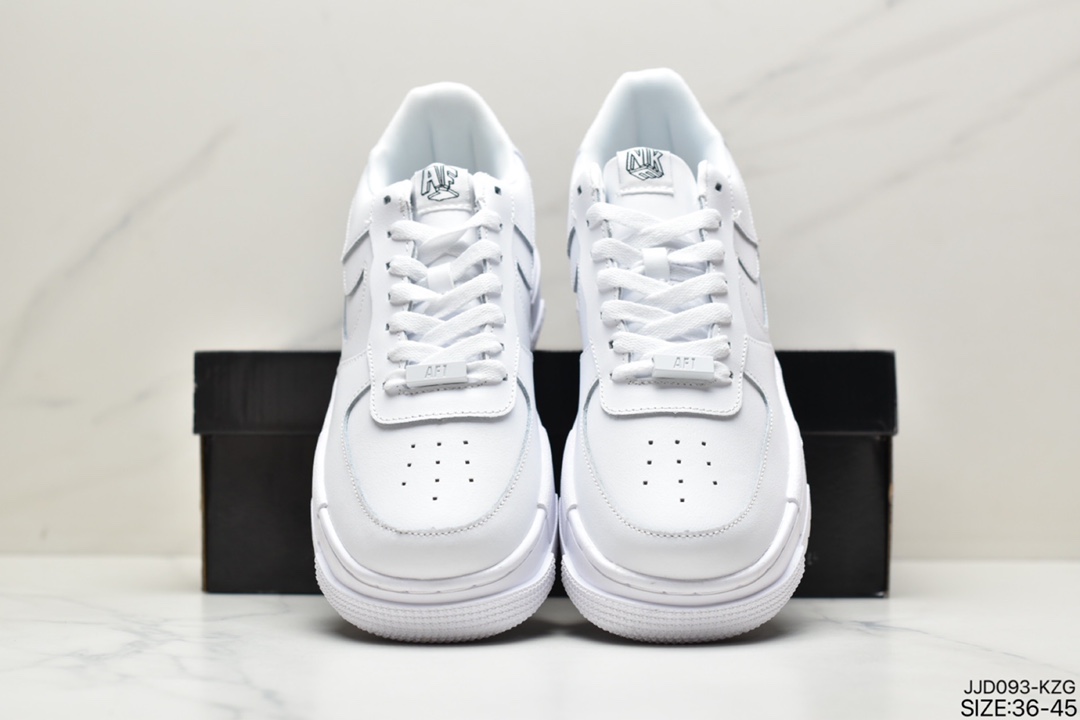130 真标耐克Nike WMNS Air Force 1 Shadow空军一号 轻量增高低帮板鞋CI0919-100