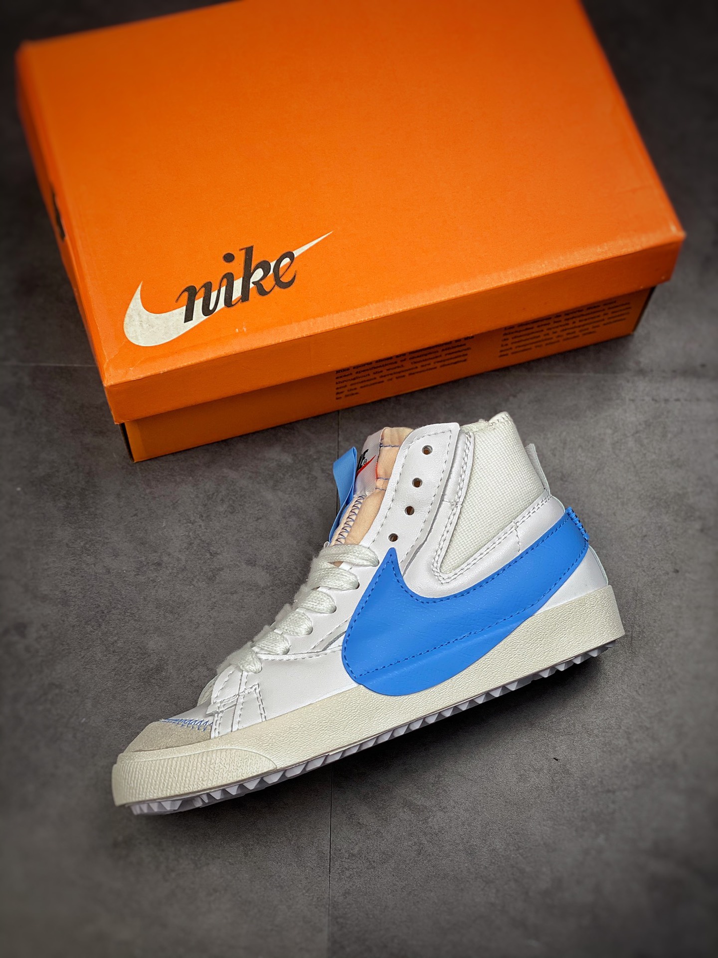 160 Nike Blazer Mid’77 Jumbo 白蓝 经典百搭低帮开拓者休闲运动板鞋DD3111-103
