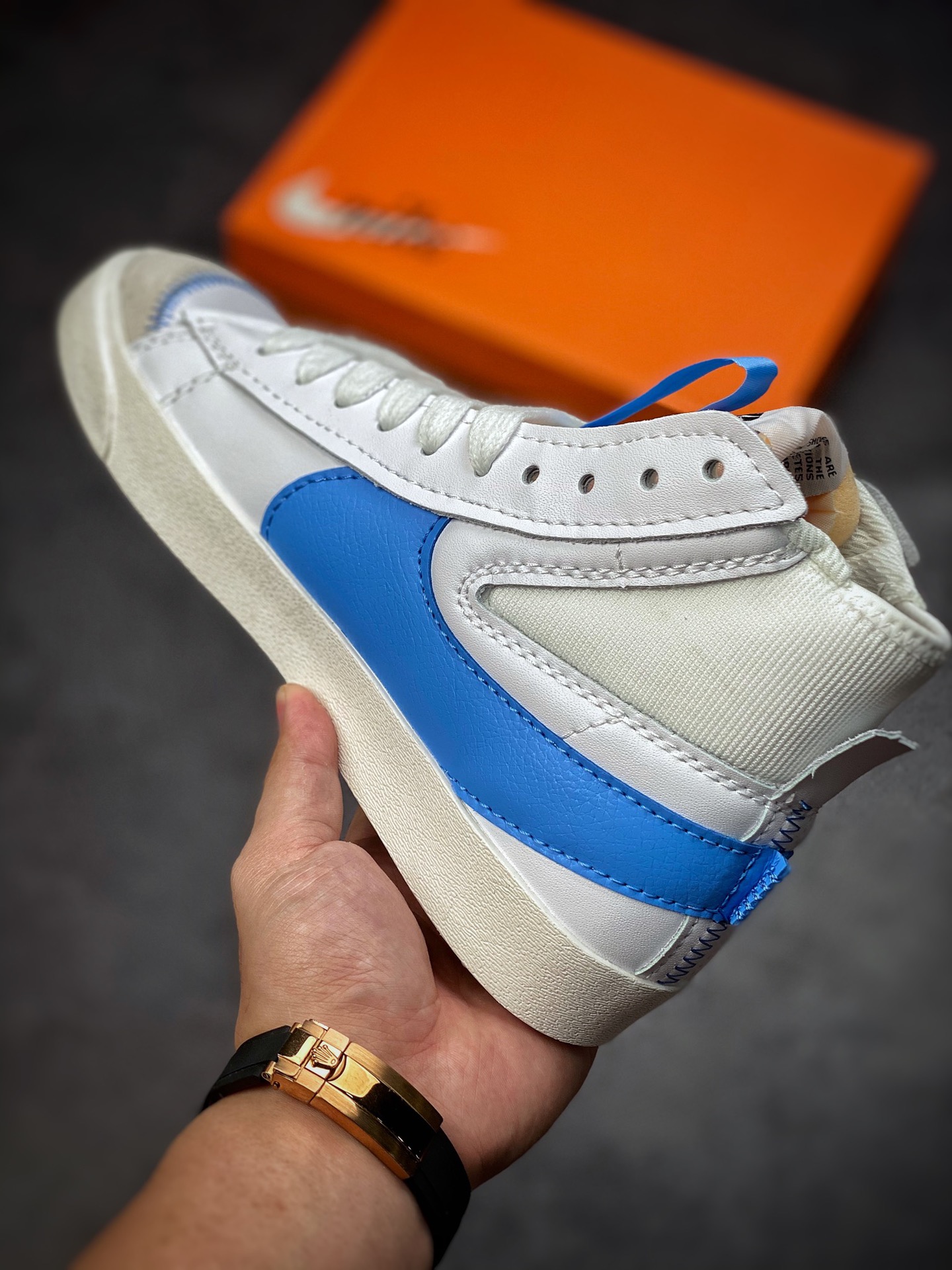 160 Nike Blazer Mid’77 Jumbo 白蓝 经典百搭低帮开拓者休闲运动板鞋DD3111-103