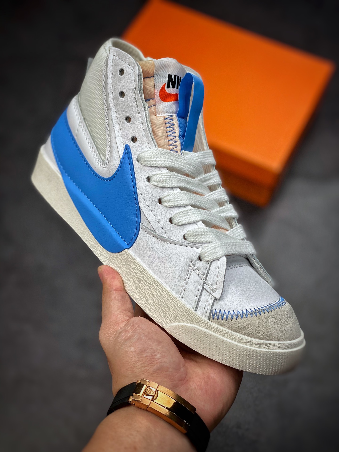 160 Nike Blazer Mid’77 Jumbo 白蓝 经典百搭低帮开拓者休闲运动板鞋DD3111-103