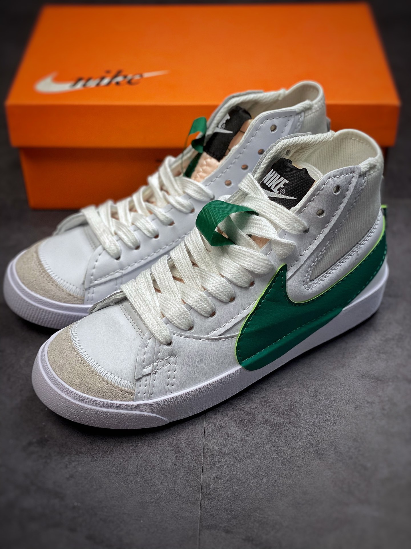 160 Nike Blazer Mid’77 Jumbo 白绿 经典百搭低帮开拓者休闲运动板鞋BQ4808-600