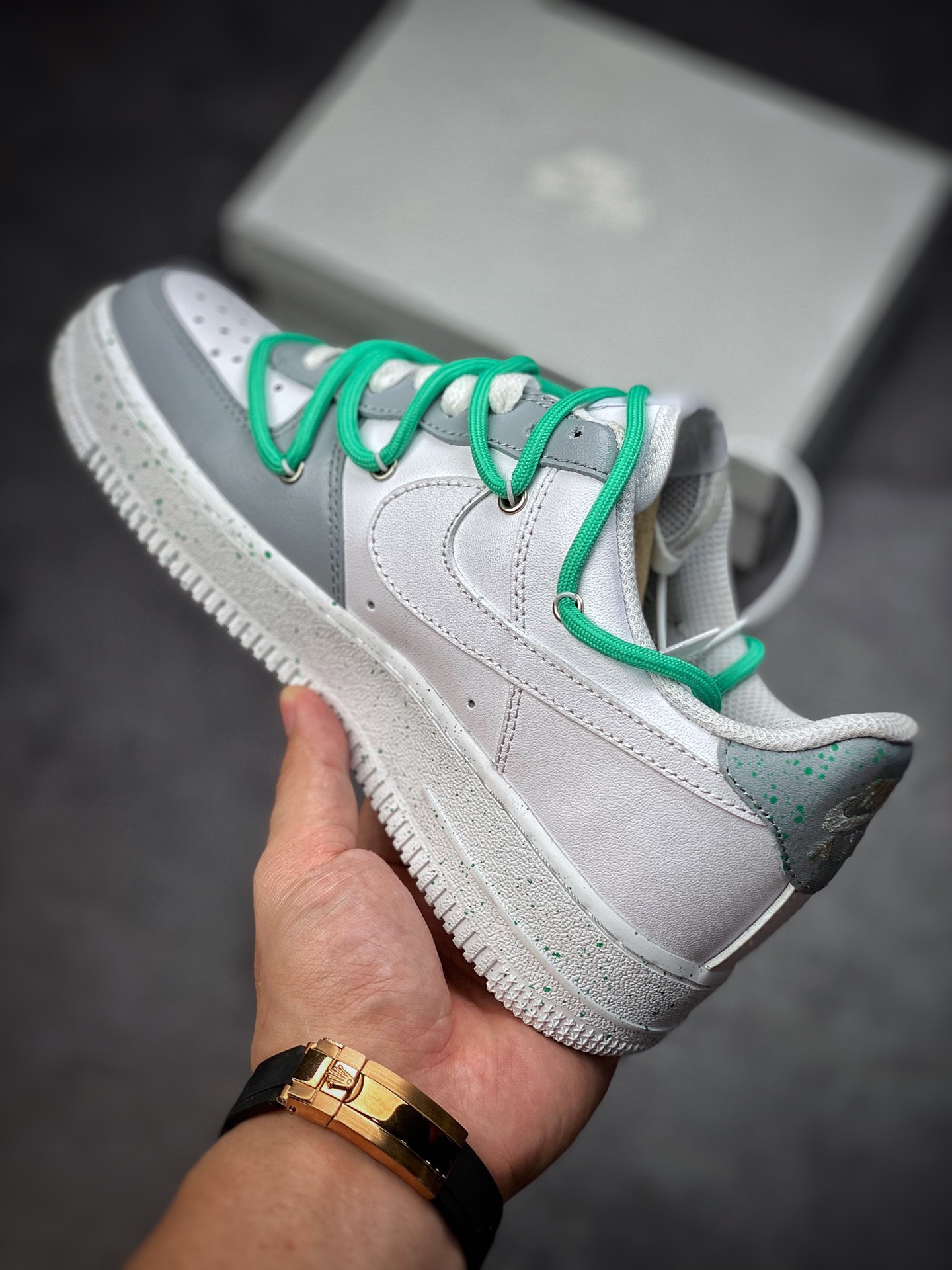 200 Nike Air Force 1 Low 07 灰白绿绑绳 CW2288-111
