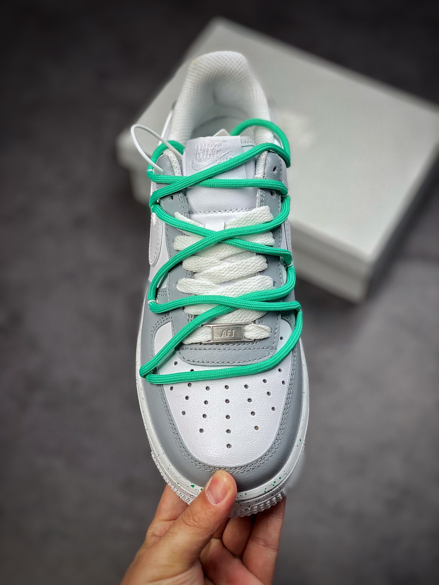 200 Nike Air Force 1 Low 07 灰白绿绑绳 CW2288-111