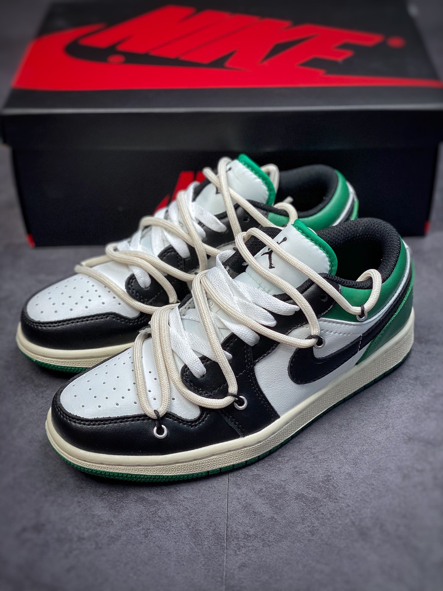 170 Air Jordan AJ1 Low 绿解构绑带 553558-113