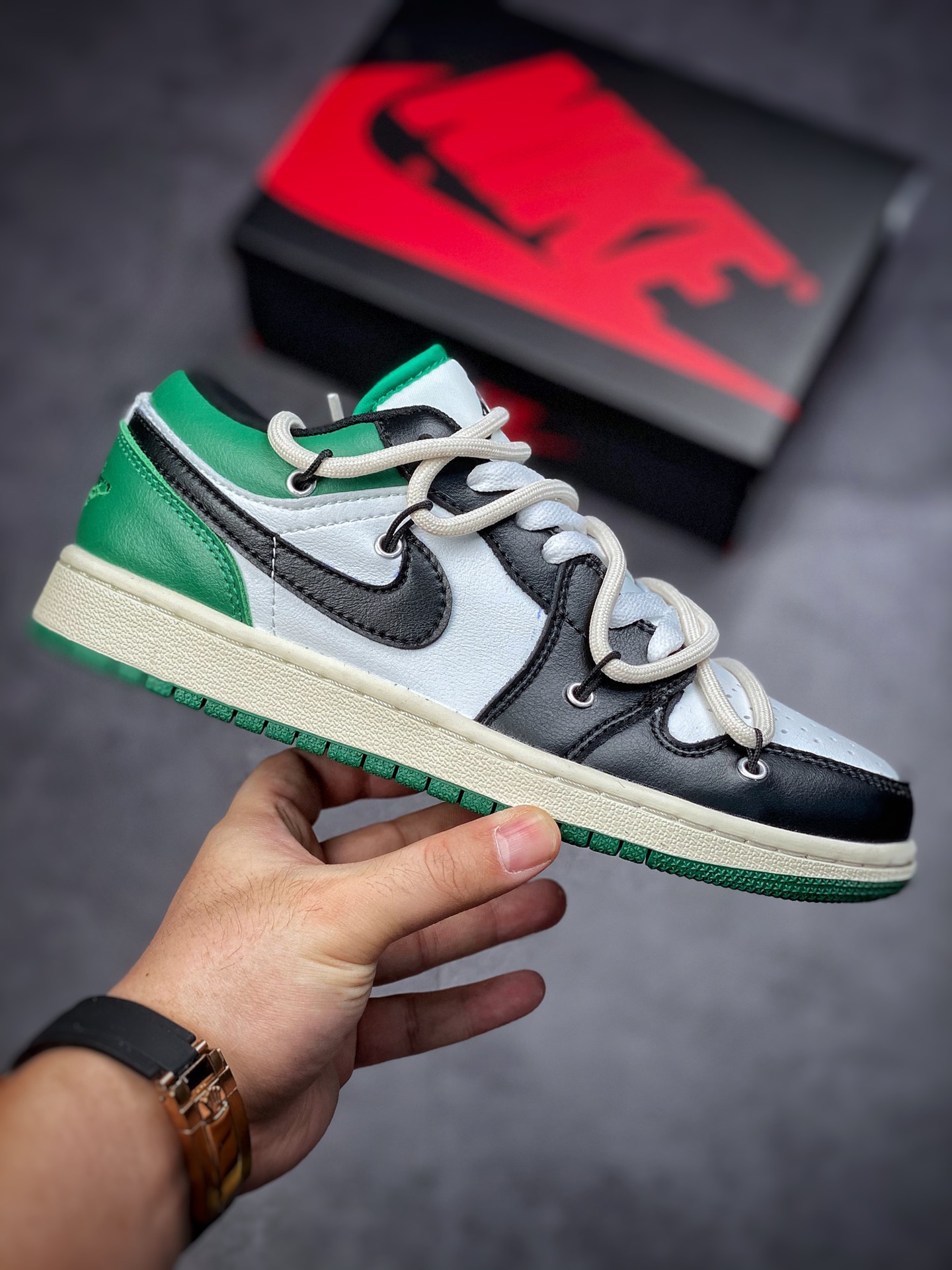 170 Air Jordan AJ1 Low 绿解构绑带 553558-113