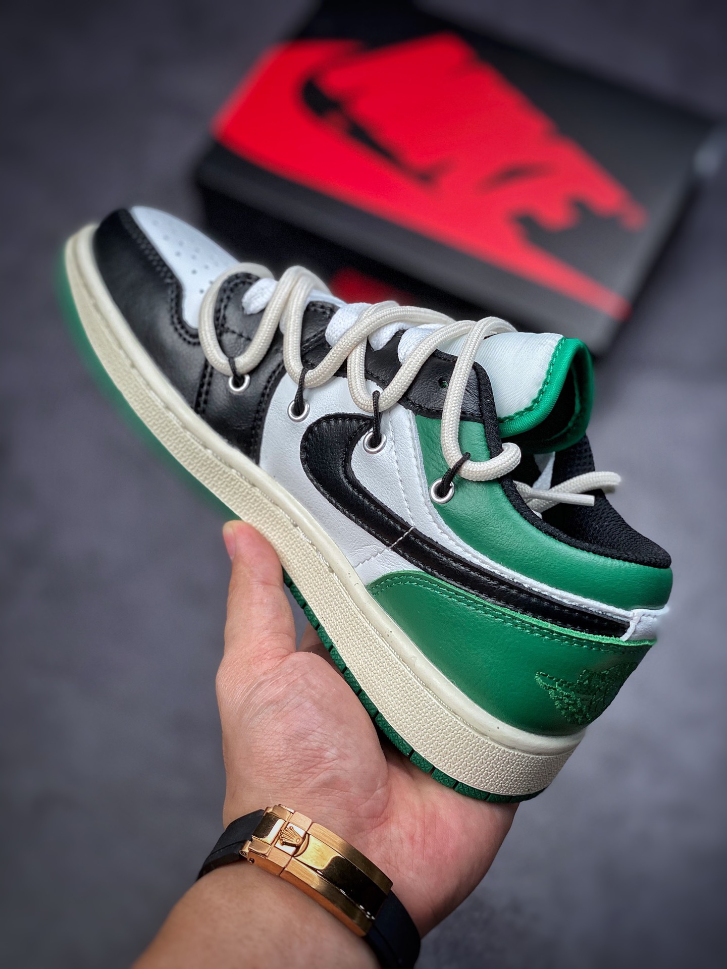 170 Air Jordan AJ1 Low 绿解构绑带 553558-113