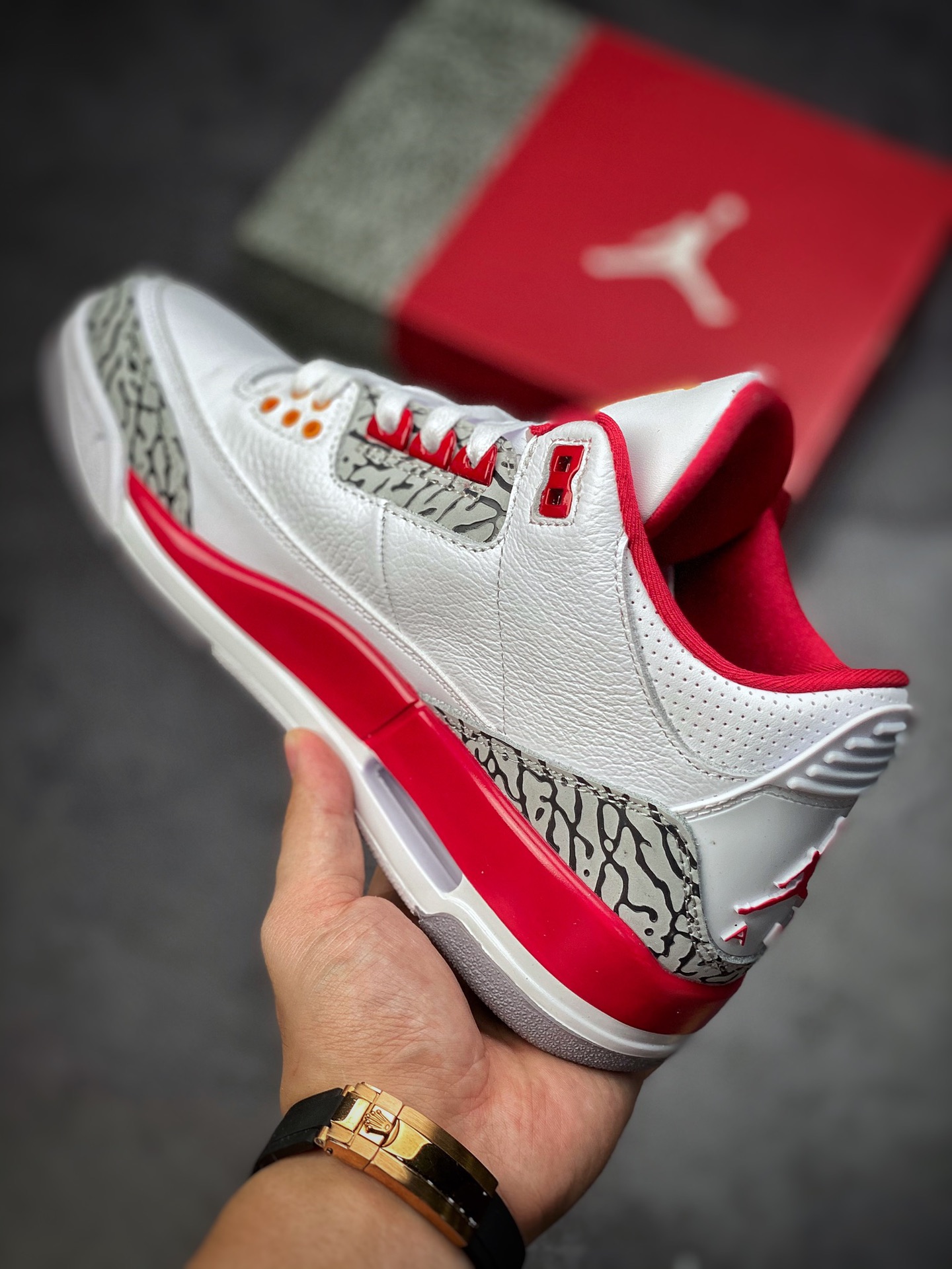 360 #纯原 Air Jordan 3 Retro ”Cardinal Red” 白酒红红雀配色CT8532-126