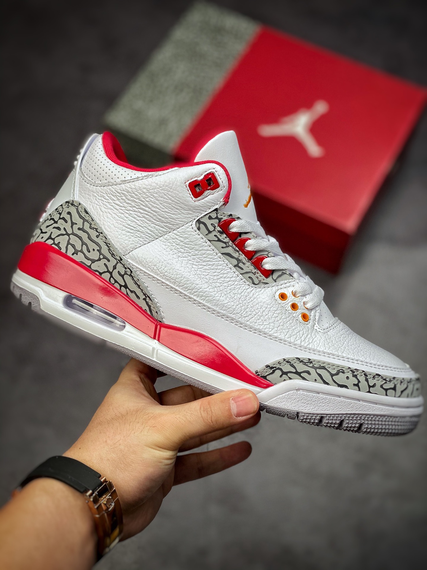 360 #纯原 Air Jordan 3 Retro ”Cardinal Red” 白酒红红雀配色CT8532-126