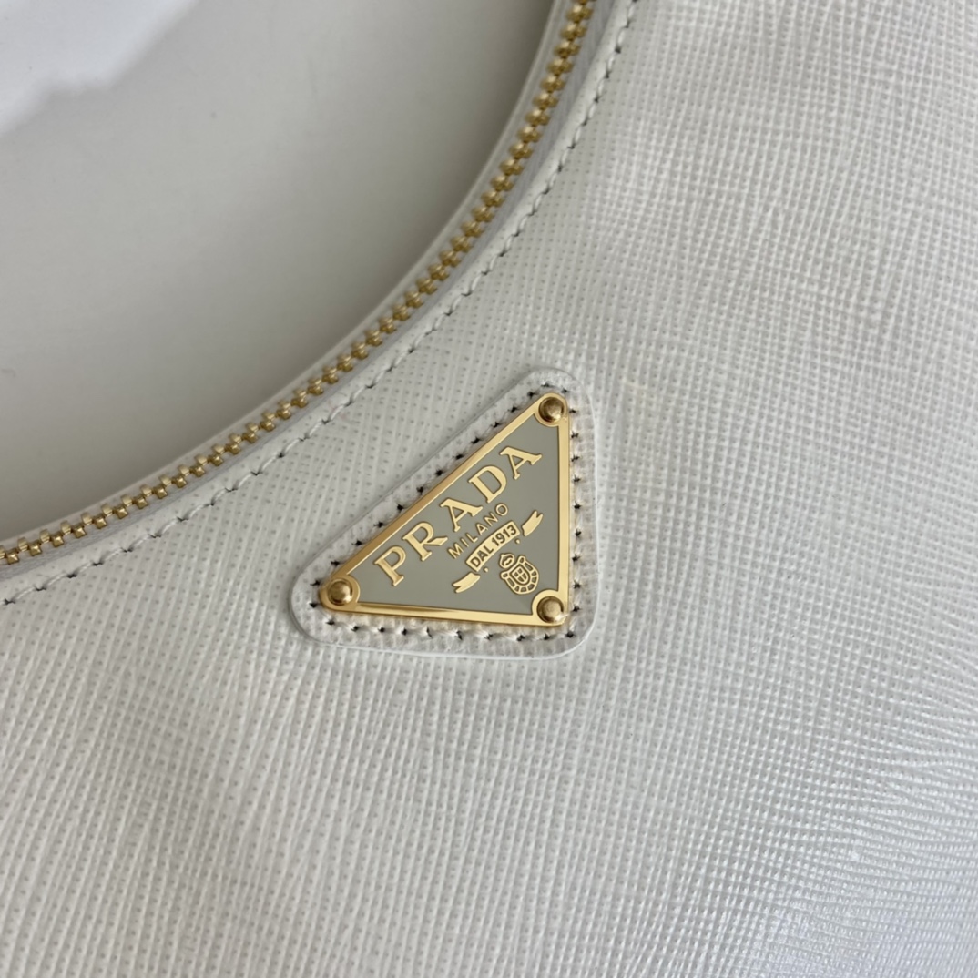 PRADA普拉达进口十字纹牛皮Hobo手拎/腋下包/斜挎包1BC204B