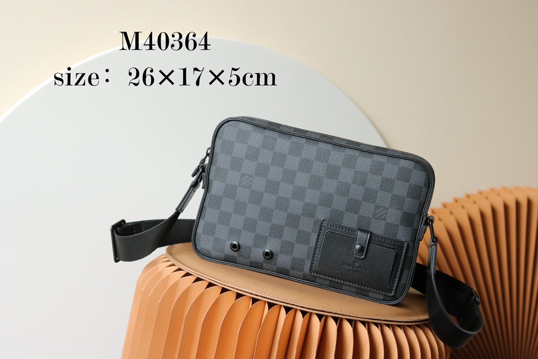 Louis Vuitton Messenger Bags Black Grid Damier Graphite Canvas N40188