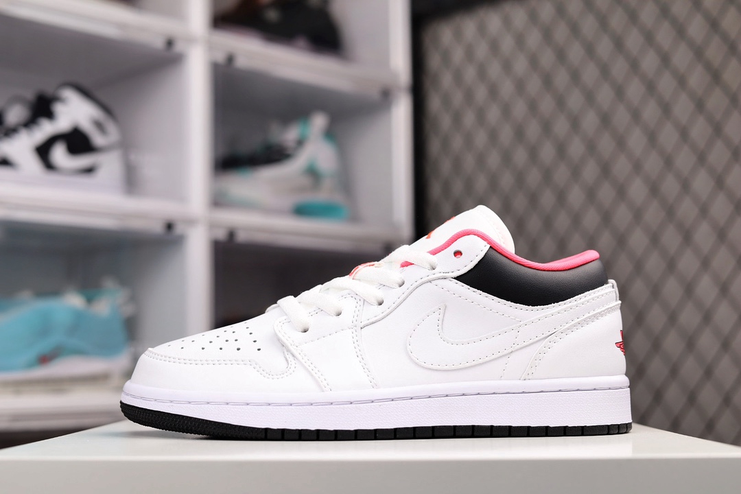 H0 Air Jordan 1 low 白黑红脚趾低帮AJ1乔1低帮板鞋 同步官方配色 头层皮打造 原鞋原档案开发 原厂皮料 原档冲孔鞋头 正确满胶鞋垫 四线拉帮 原厂织唛标 鞋舌高弹海绵填充×669BF