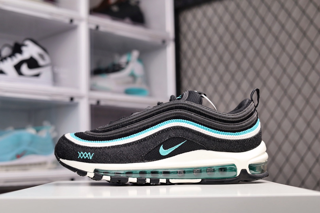 H0 渠道订单NK Air Max 97 全新配色原装批次子弹拆解原鞋开发 打造全市场最强版本子弹 这里只对比原鞋原厂TPU反光材料 市场首家原模原气垫 拒绝套用公底原档案Swoosh电绣 卡色匹配原版×223XQ