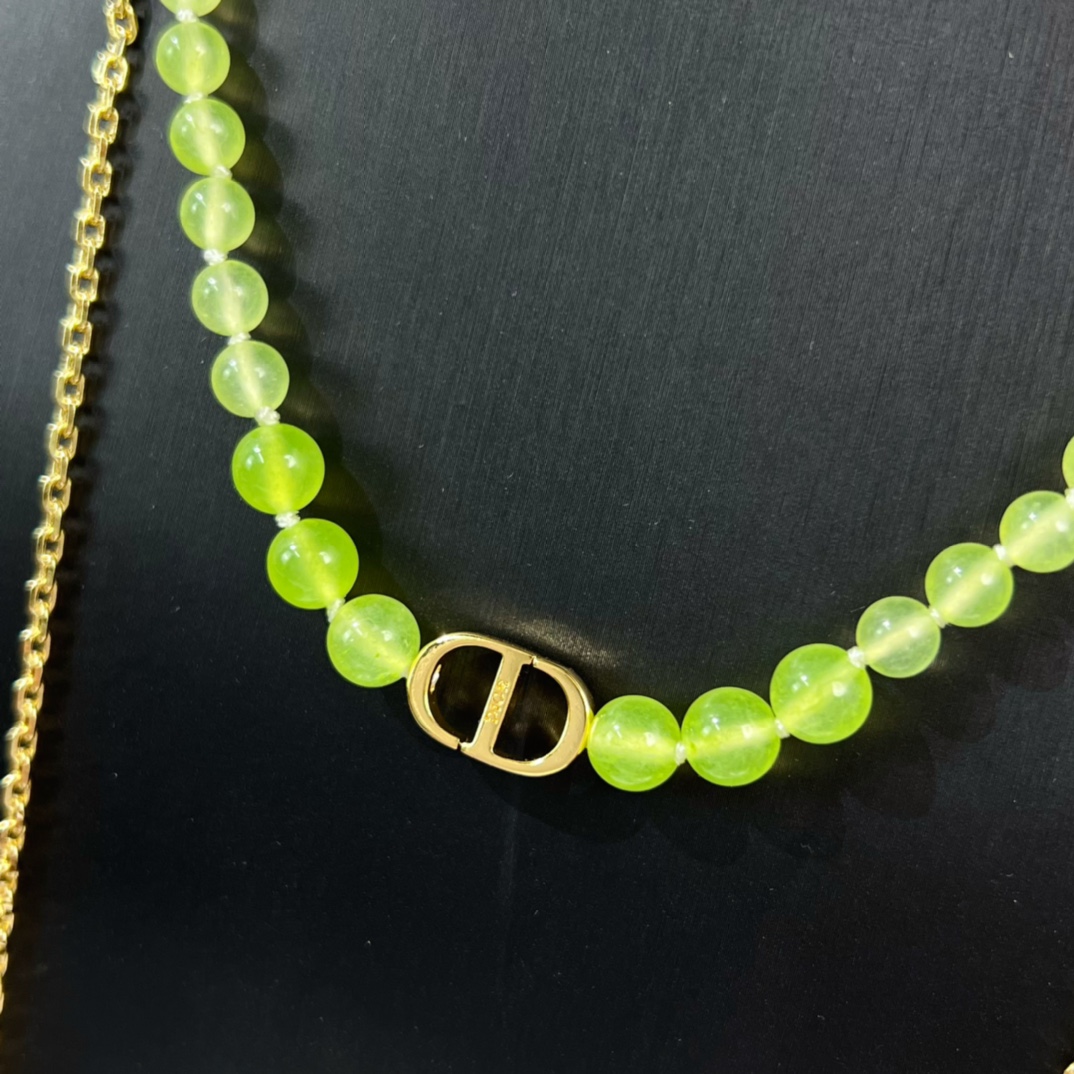 新款☑️DIOR迪奥CD琉璃珠耳机链