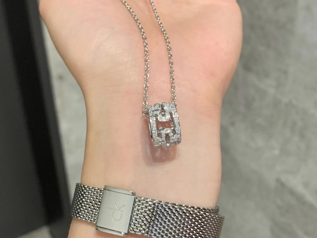 Bvlgari 宝格丽车轮回形针项链 18k金钻石精工版定制