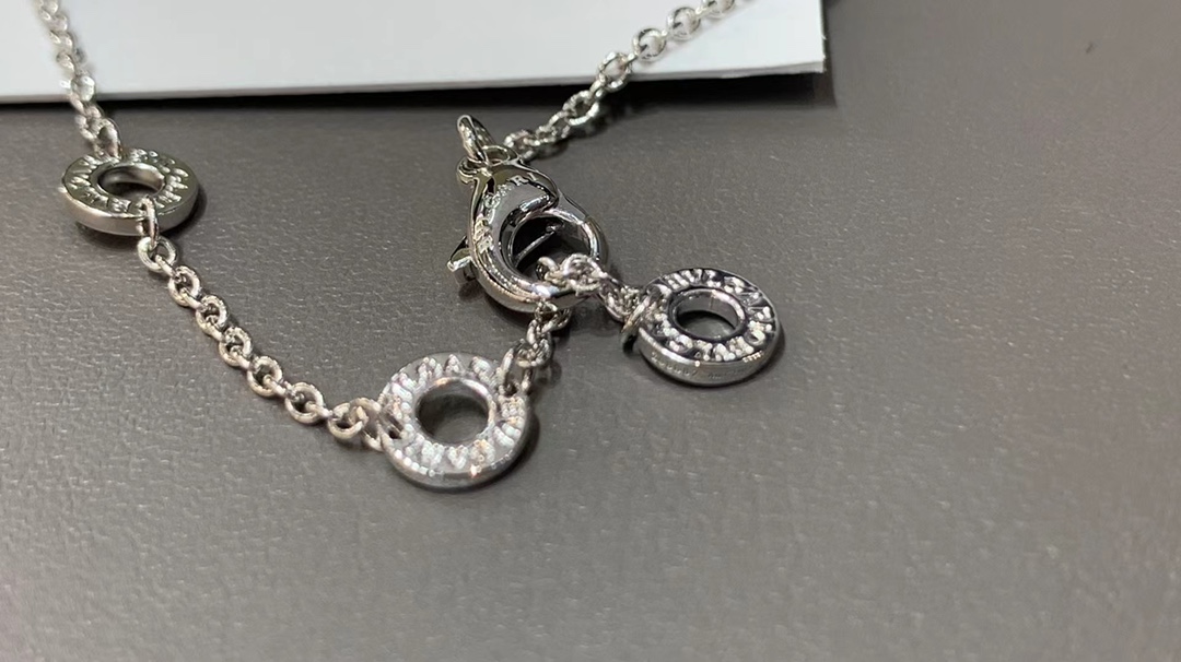 Bvlgari 宝格丽车轮回形针项链 18k金钻石精工版定制