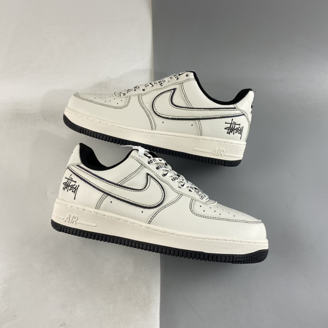 P260 Stussy x Nike Air Force 1 Low 斯图西联名空军一号米黑反光板鞋 UN1635-702