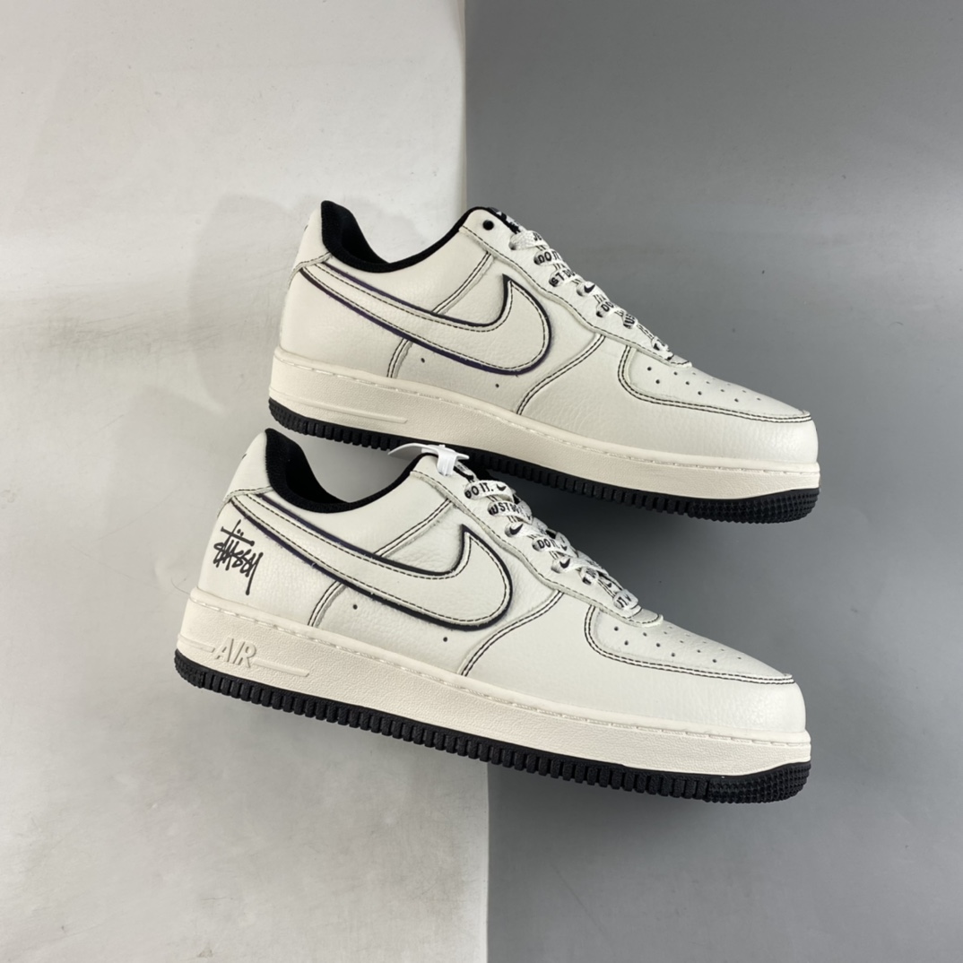 P260 Stussy x Nike Air Force 1 Low 斯图西联名空军一号米黑反光板鞋 UN1635-702