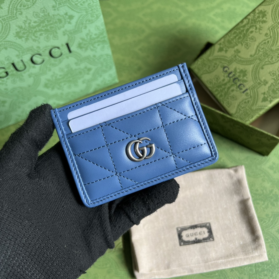 Gucci 配全套 绿色包装 令人欲罢不能的卡包你收了吗 GG Marmont系列