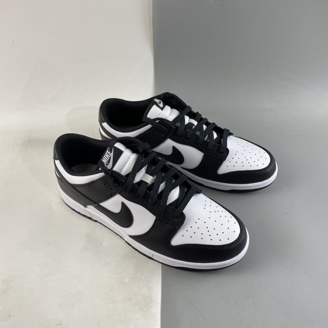P320 纯原版本 Nike SB Dunk Low 黑白熊猫头层休闲板鞋 DD1391-100