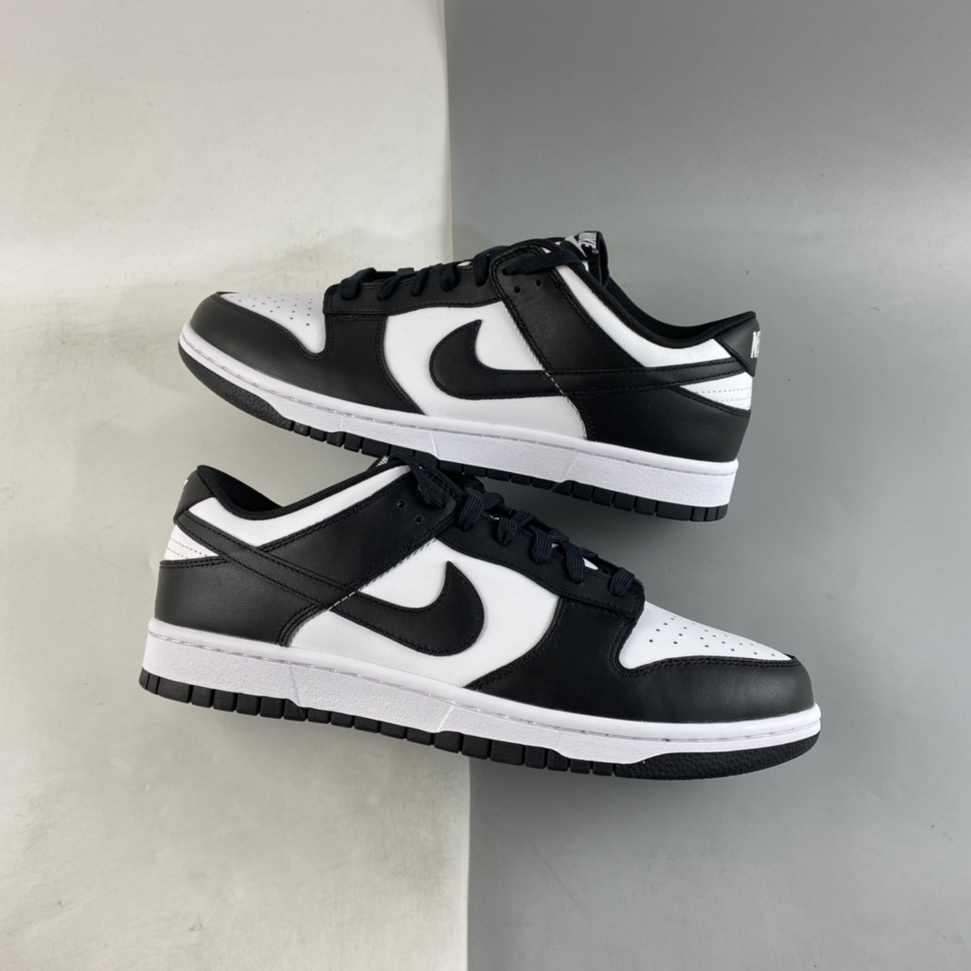 P320 纯原版本 Nike SB Dunk Low 黑白熊猫头层休闲板鞋 DD1391-100