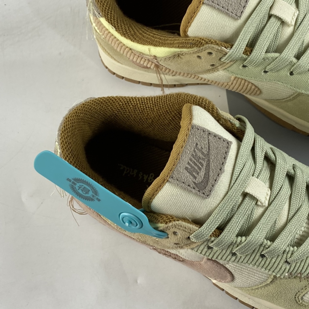 P240 Nike WMNS SB Dunk Low”Bright Side”扣篮板鞋“白绿粉灯芯绒”DQ5076-121