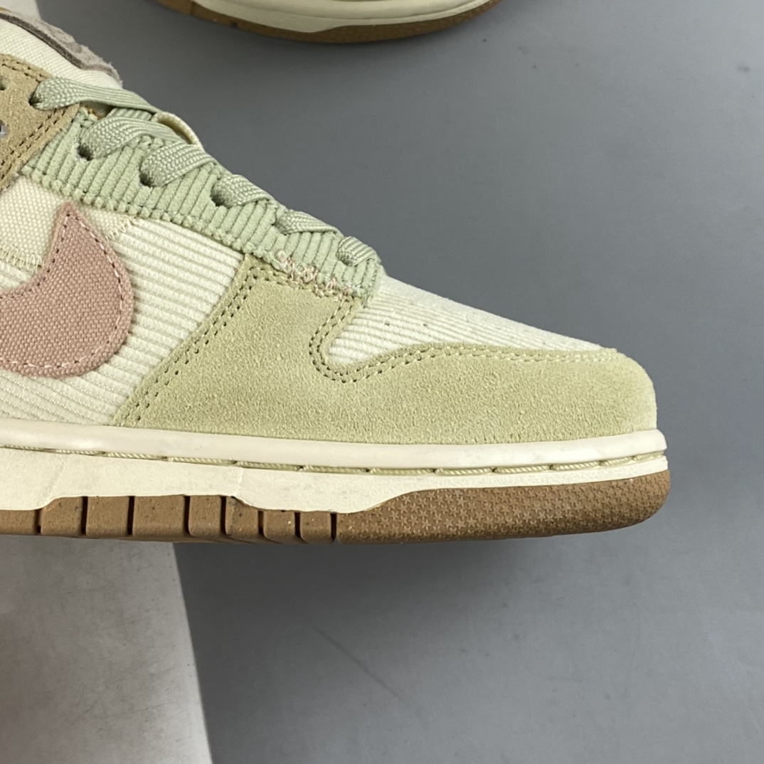 P240 Nike WMNS SB Dunk Low”Bright Side”扣篮板鞋“白绿粉灯芯绒”DQ5076-121
