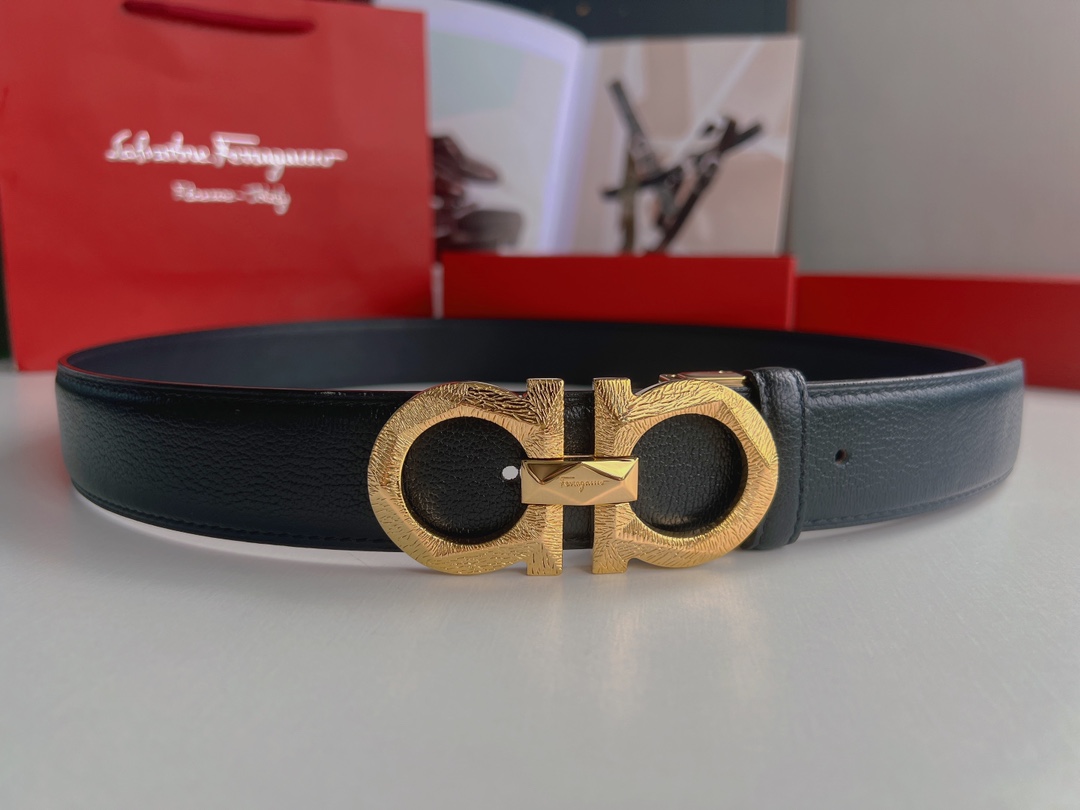 Ferragamo菲拉格慕   精选上乘材质男士商务3.5cm腰带