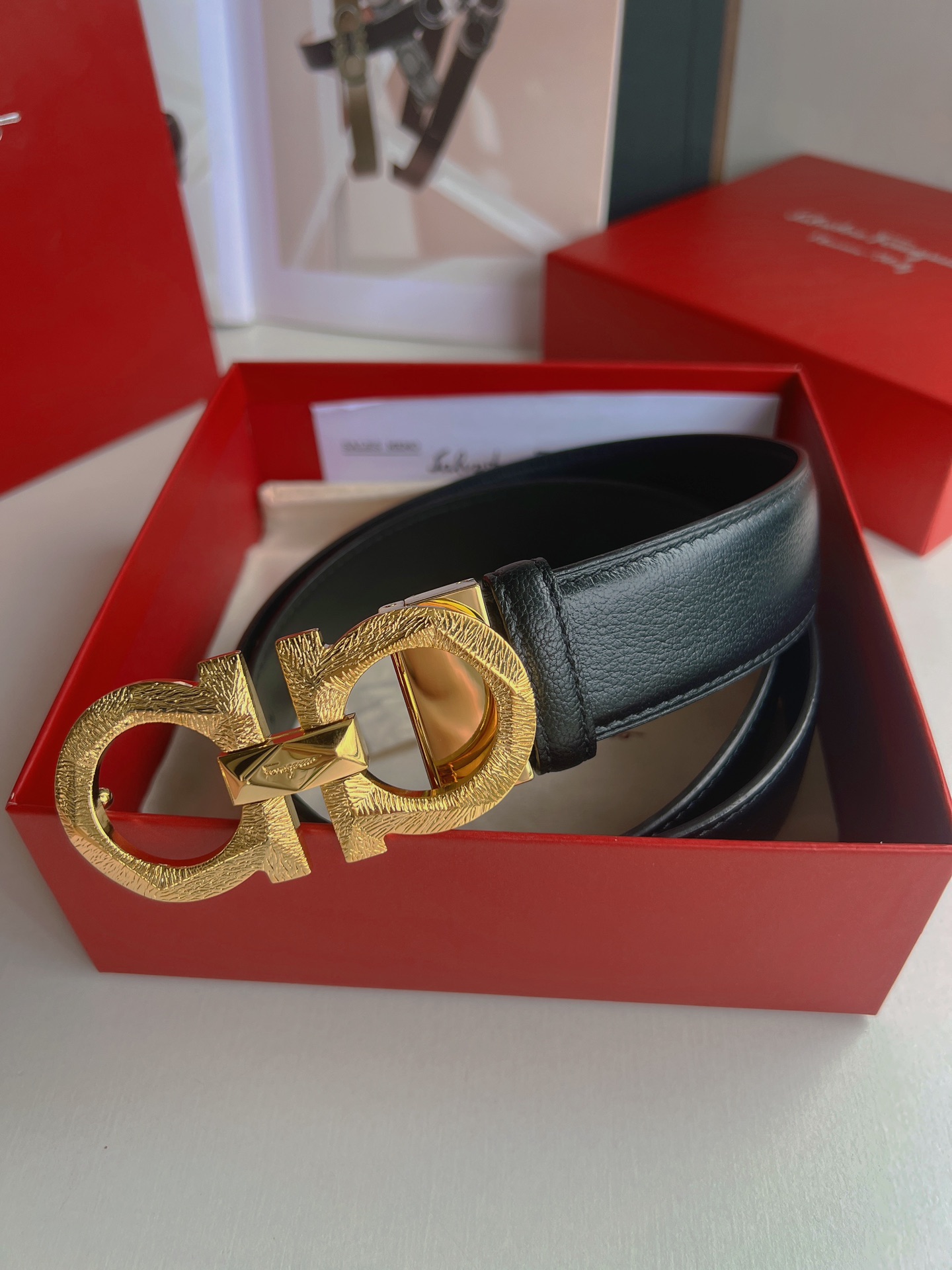 Ferragamo菲拉格慕   精选上乘材质男士商务3.5cm腰带