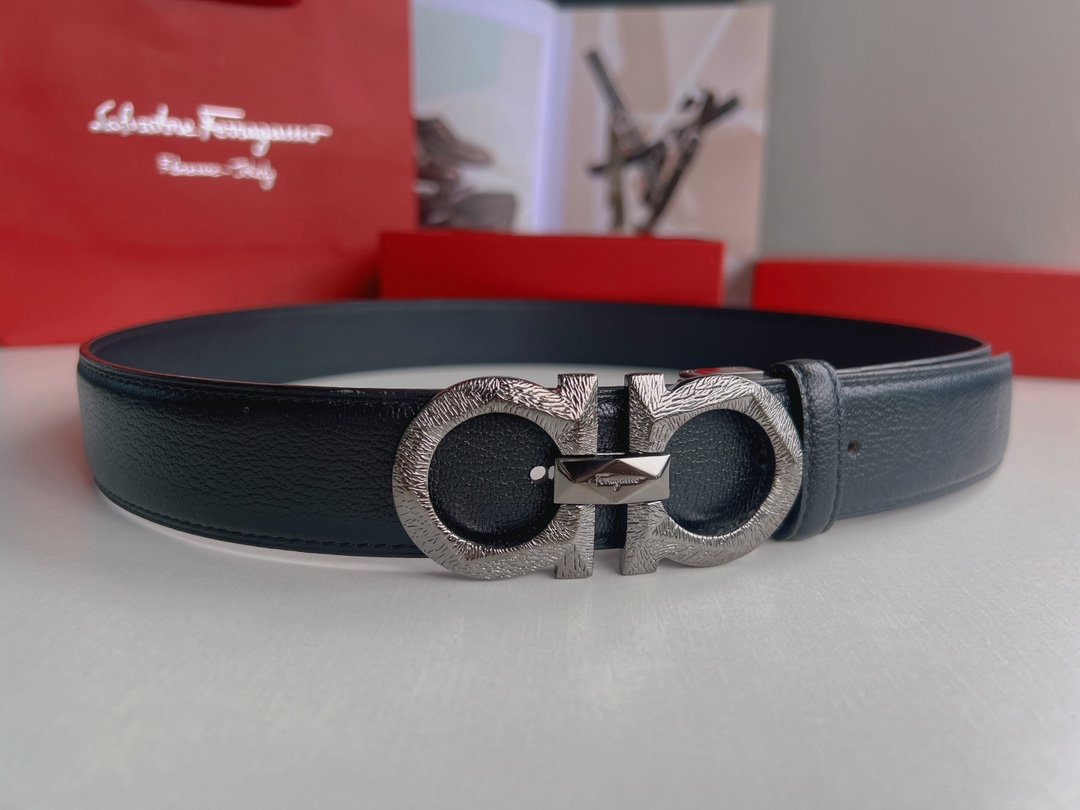 Ferragamo菲拉格慕   精选上乘材质男士商务3.5cm腰带