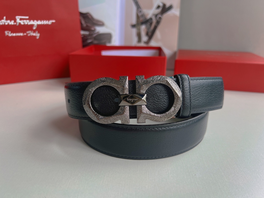 Ferragamo菲拉格慕   精选上乘材质男士商务3.5cm腰带